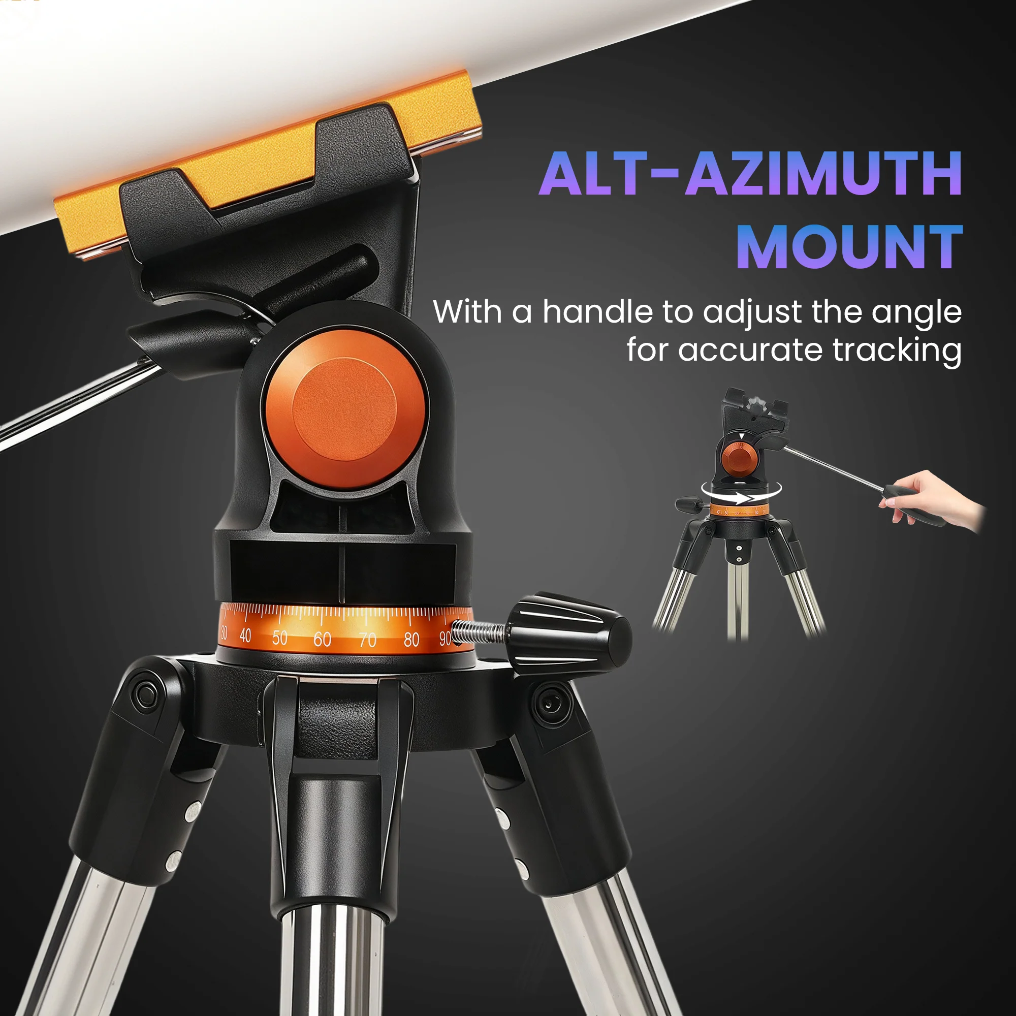 Outsunny Refractor Astronomy Telescope with Aperture, Carry Bag, White - Image 15