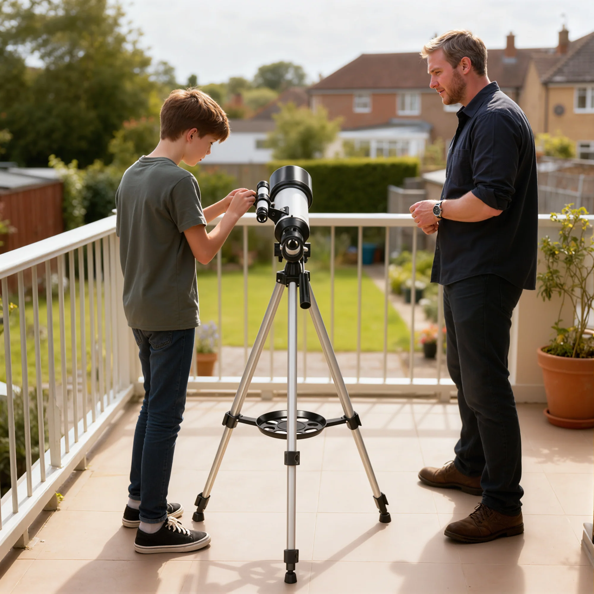 Outsunny Refractor Astronomy Telescope with Aperture, Carry Bag, White - Image 9