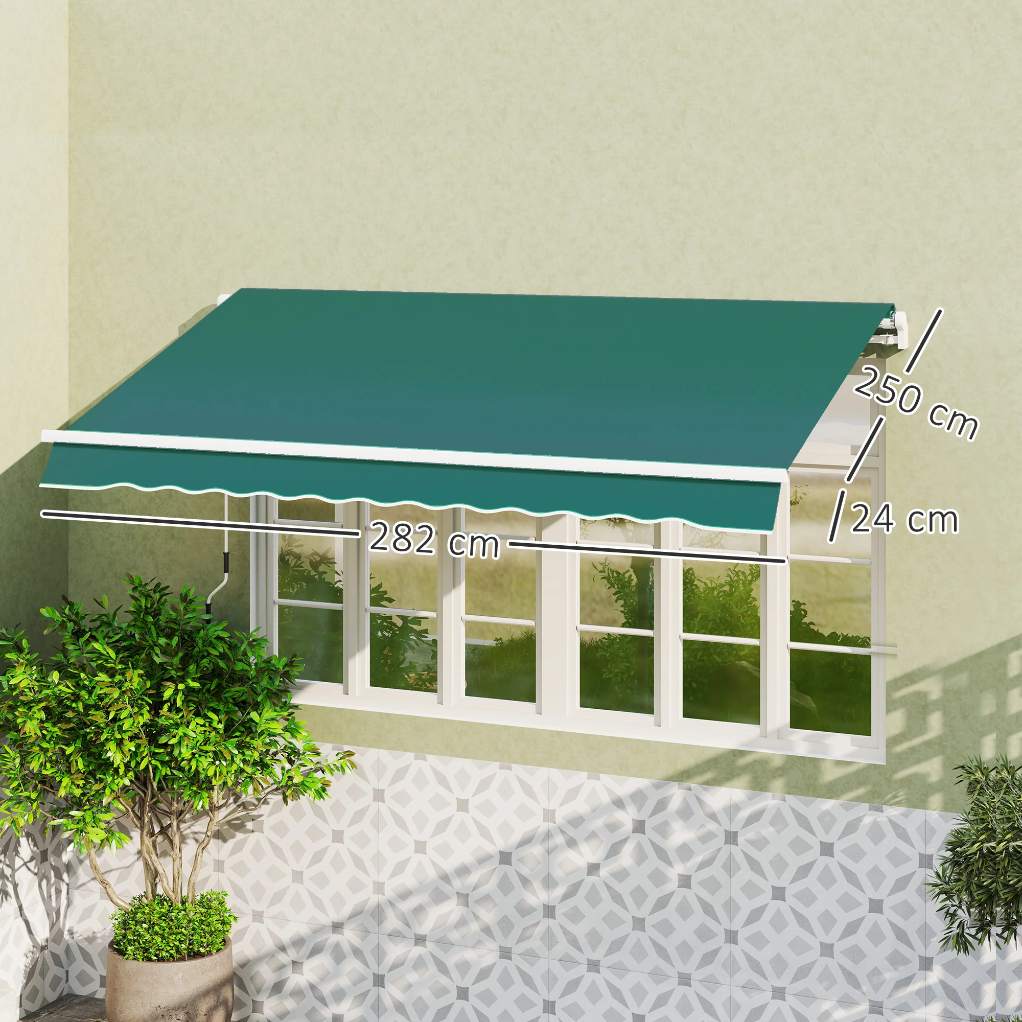 Outsunny Replacement Canopy for 3 x 2.5 m Awning (Fabric Only) - Image 14