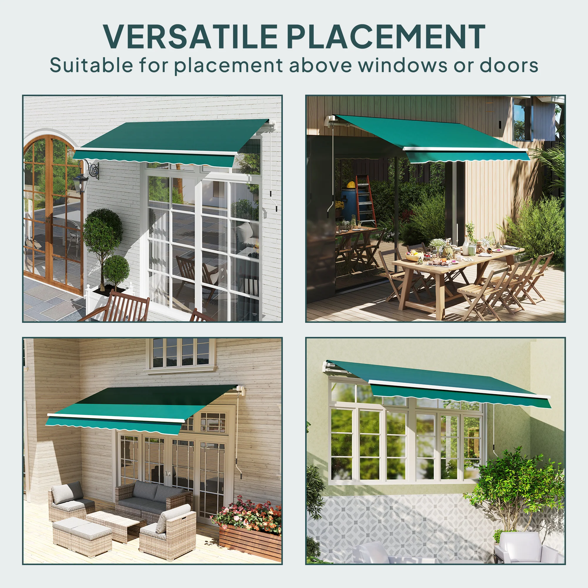 Outsunny Replacement Canopy for 3 x 2.5 m Awning (Fabric Only) - Image 15
