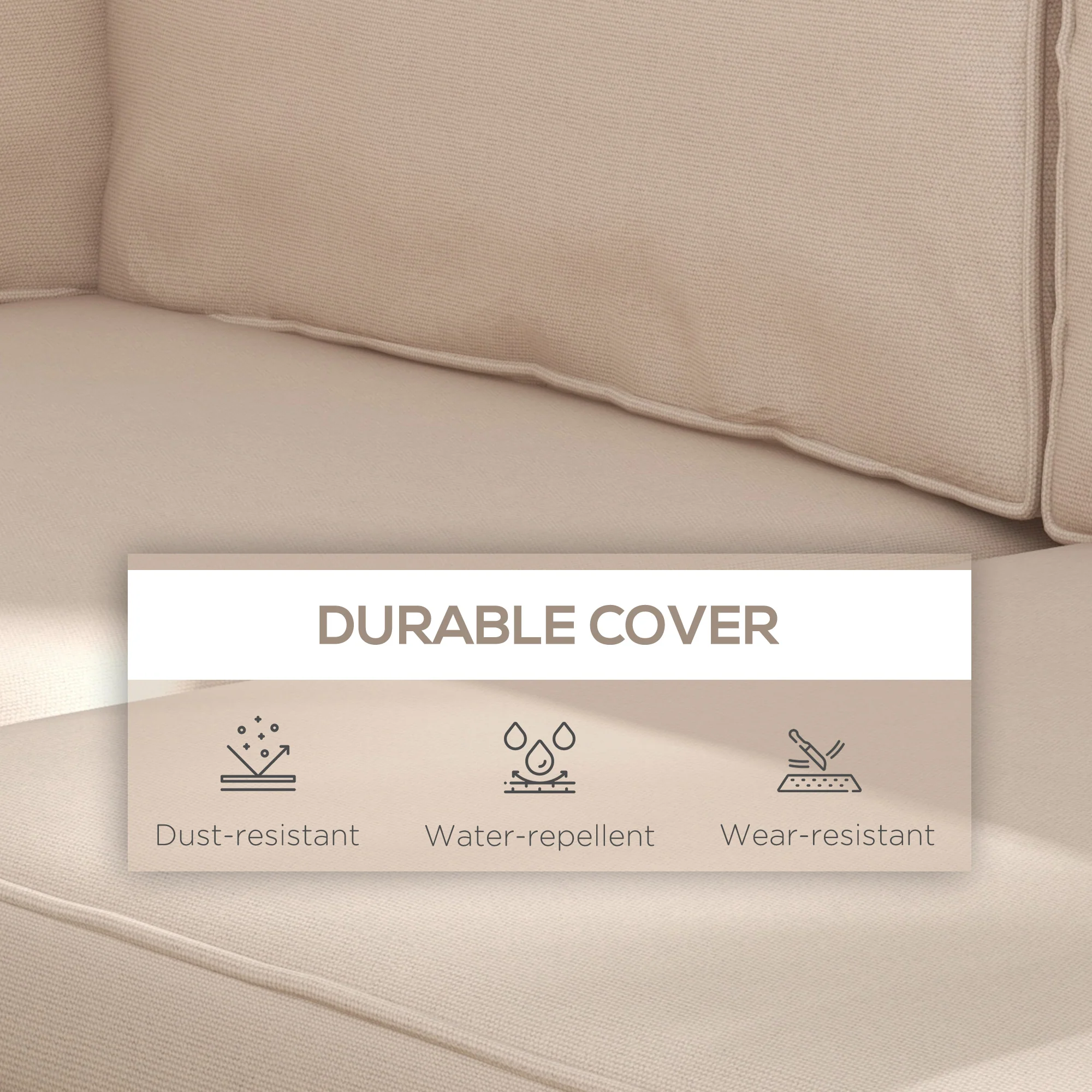 Outsunny Replacement Cushions for Outdoor Furniture Garden Seat Cushion Pad - Image 4
