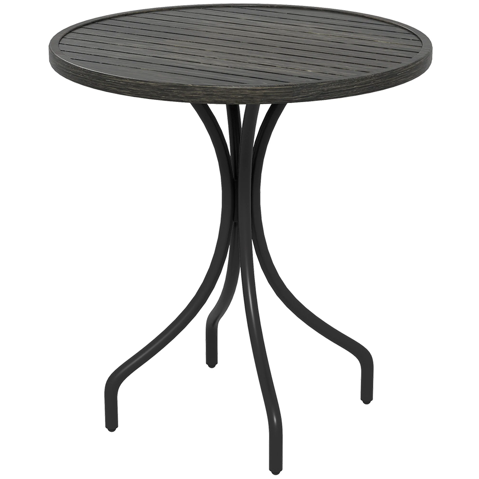 Outsunny Round Garden Table Outdoor Side Table with Steel Frame - Image 10
