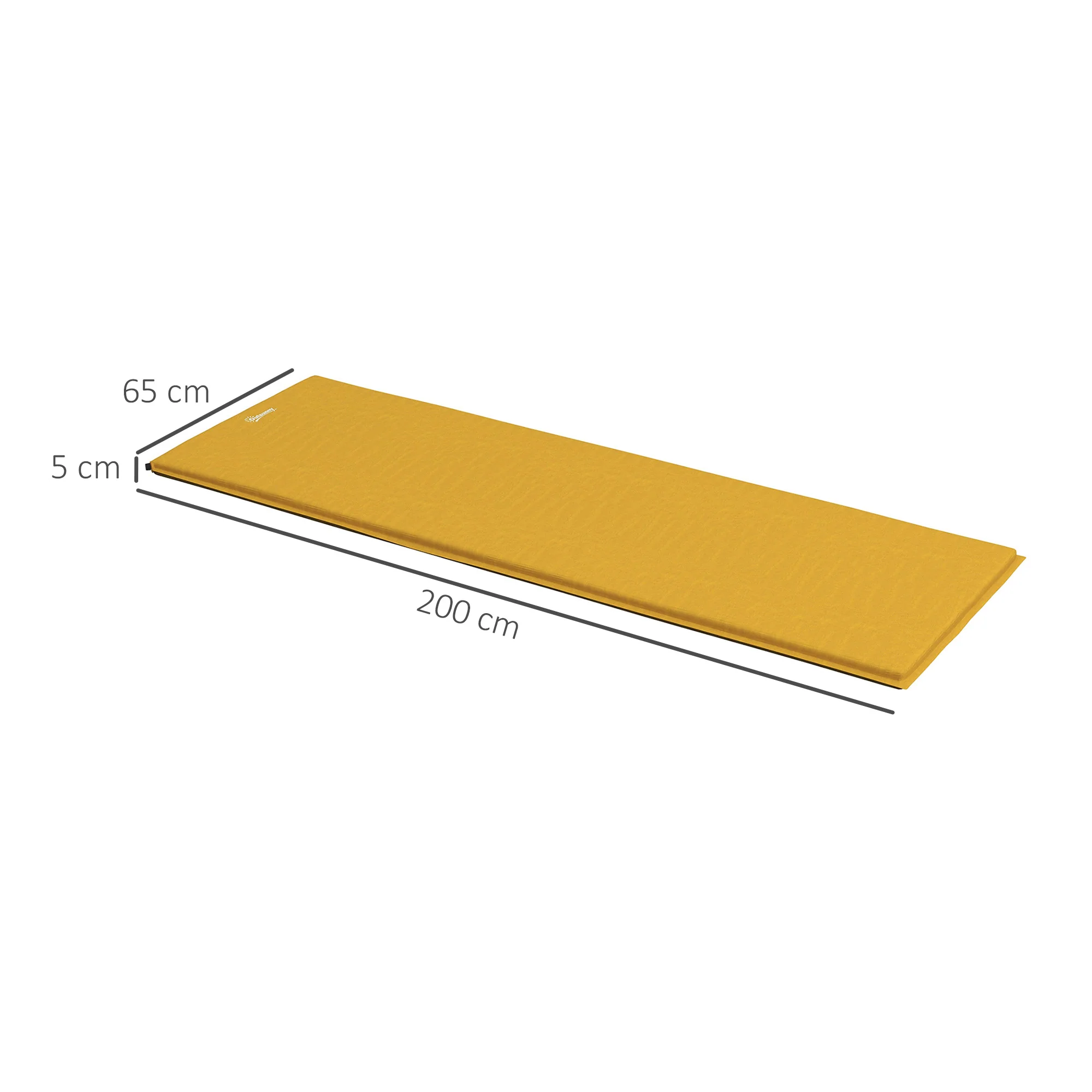 Outsunny Self-Inflating Single Sleeping Pad Air Bed With Carry Bag - Grey/Khaki - Image 5