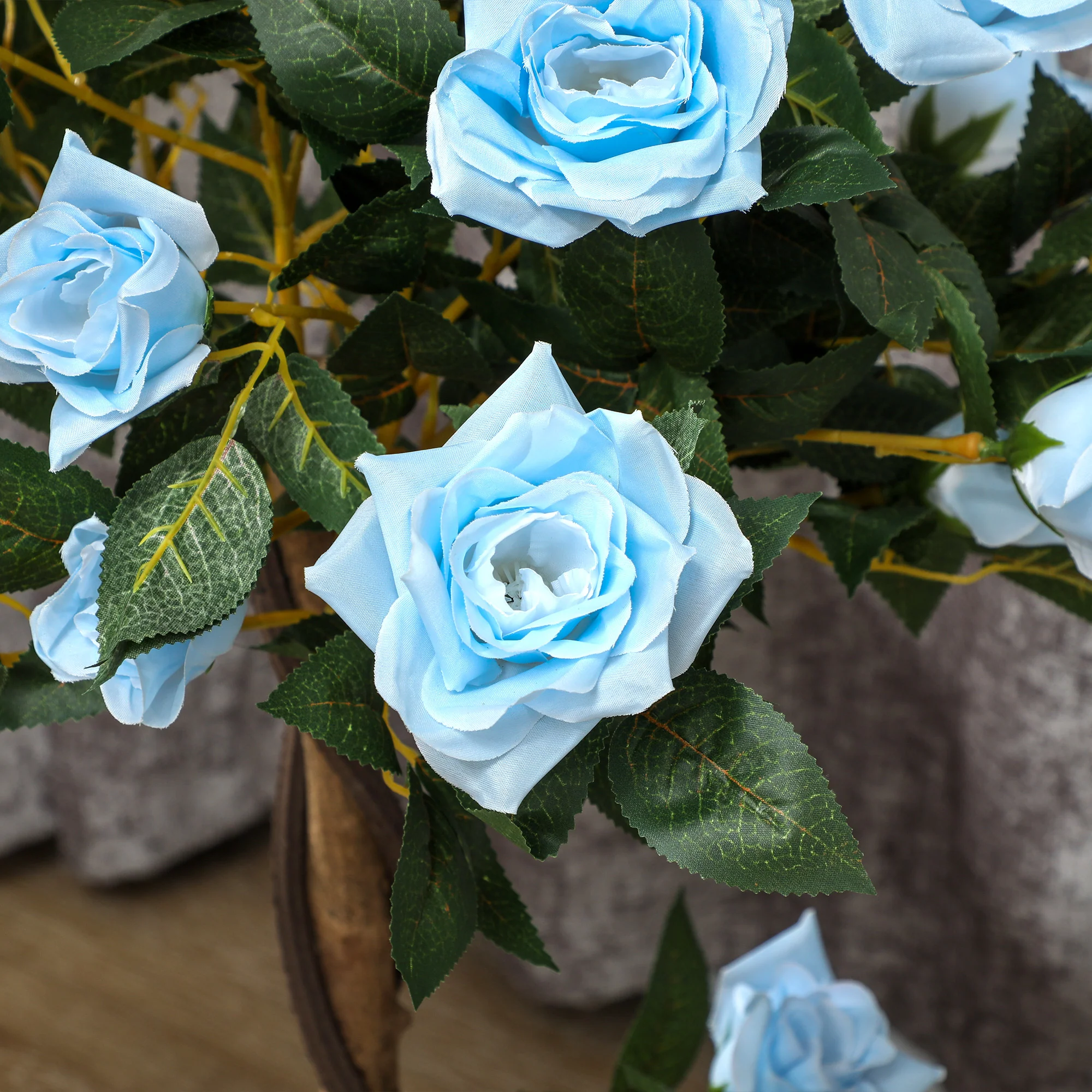 Outsunny Set Of 2 90cm Artificial Rose Tree, Fake Decorative Plant - Image 7
