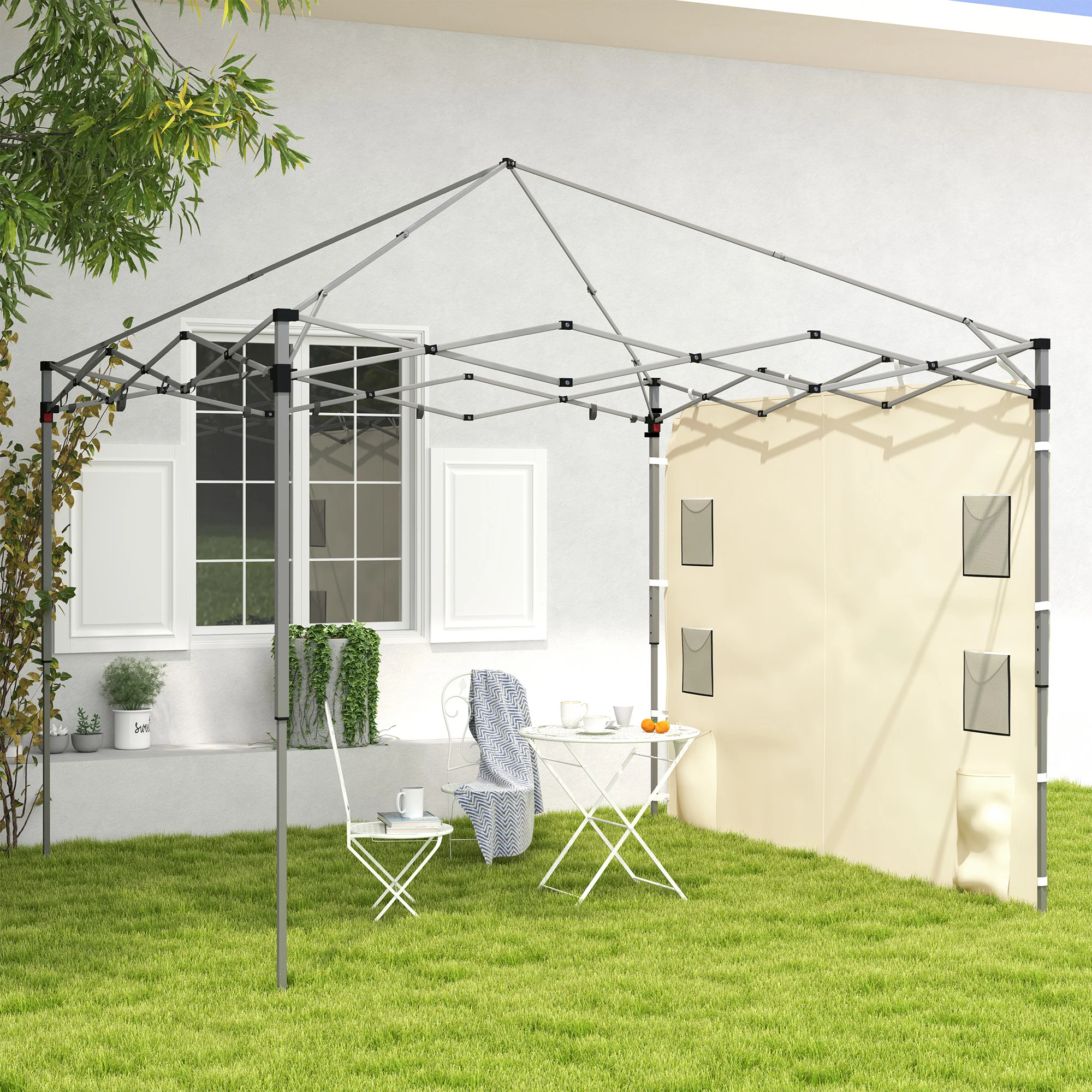 Outsunny Side Panel for 3x3 m Pop Up Gazebos, 1 Pack Sidewall Only - Image 2