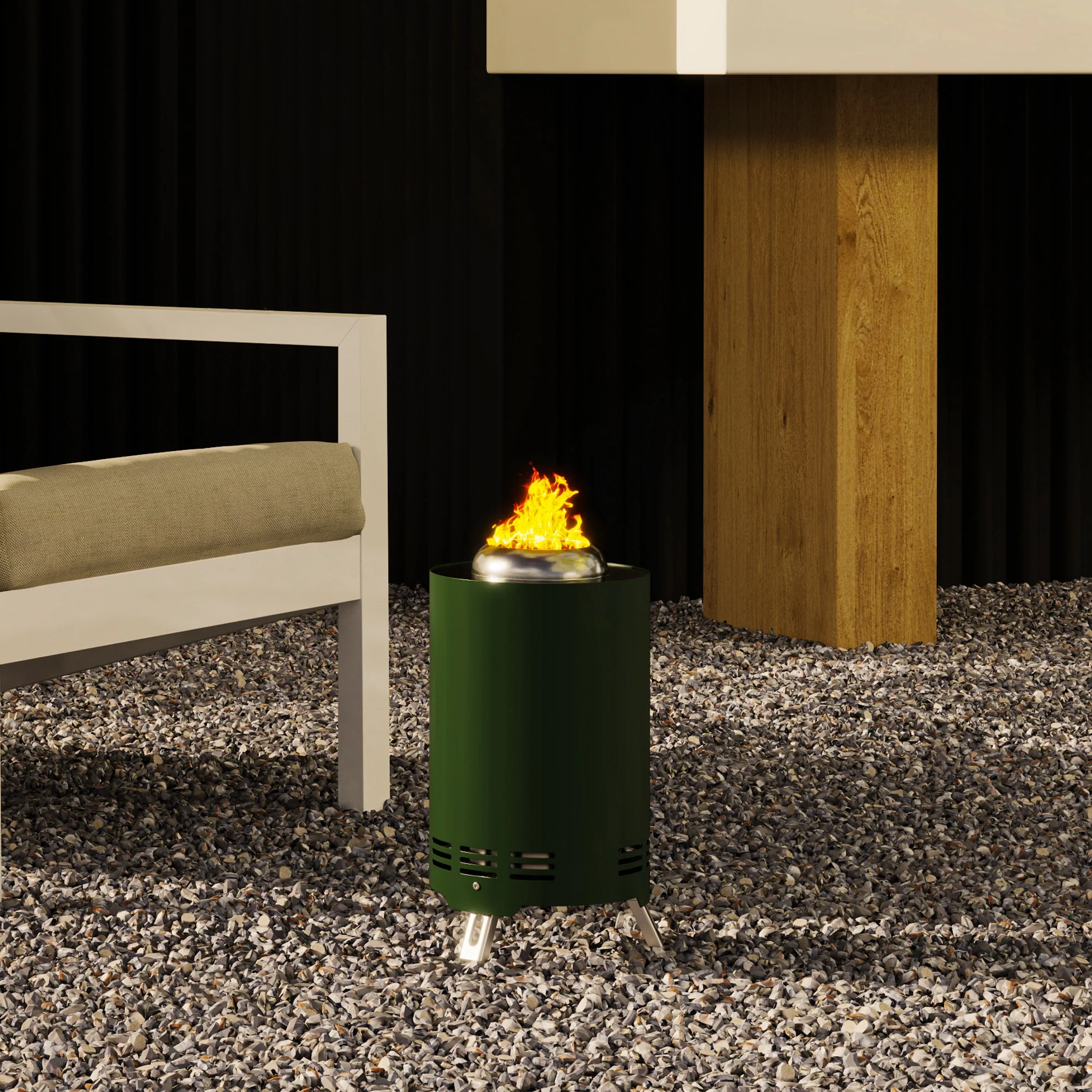 Outsunny Stainless Steel Smokeless Wood Burning Firepit Garden Fire Pit - Image 18