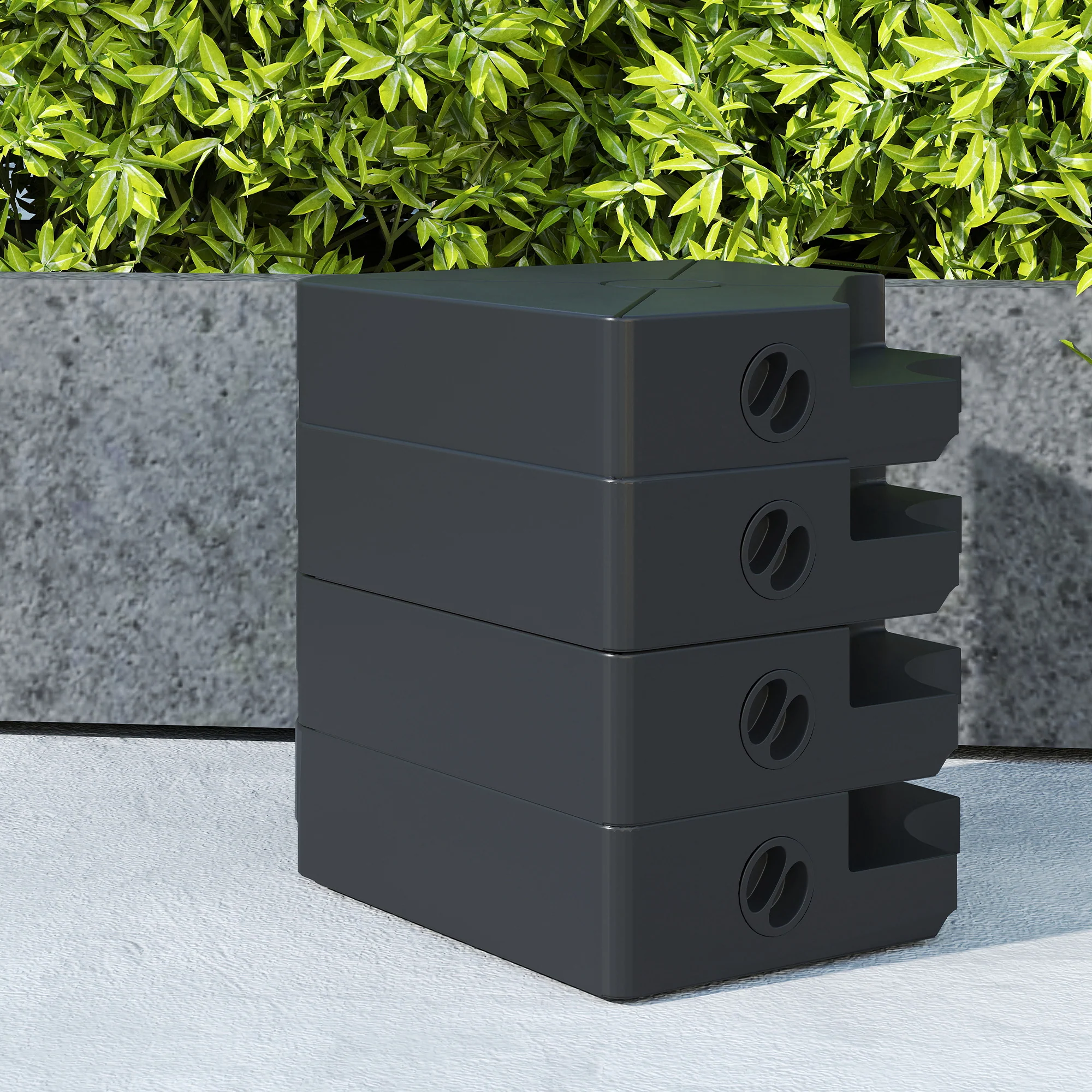 Outsunny Umbrella Weights for Offset Parasols, 64kg Sand/55kg Water Filled - Image 9