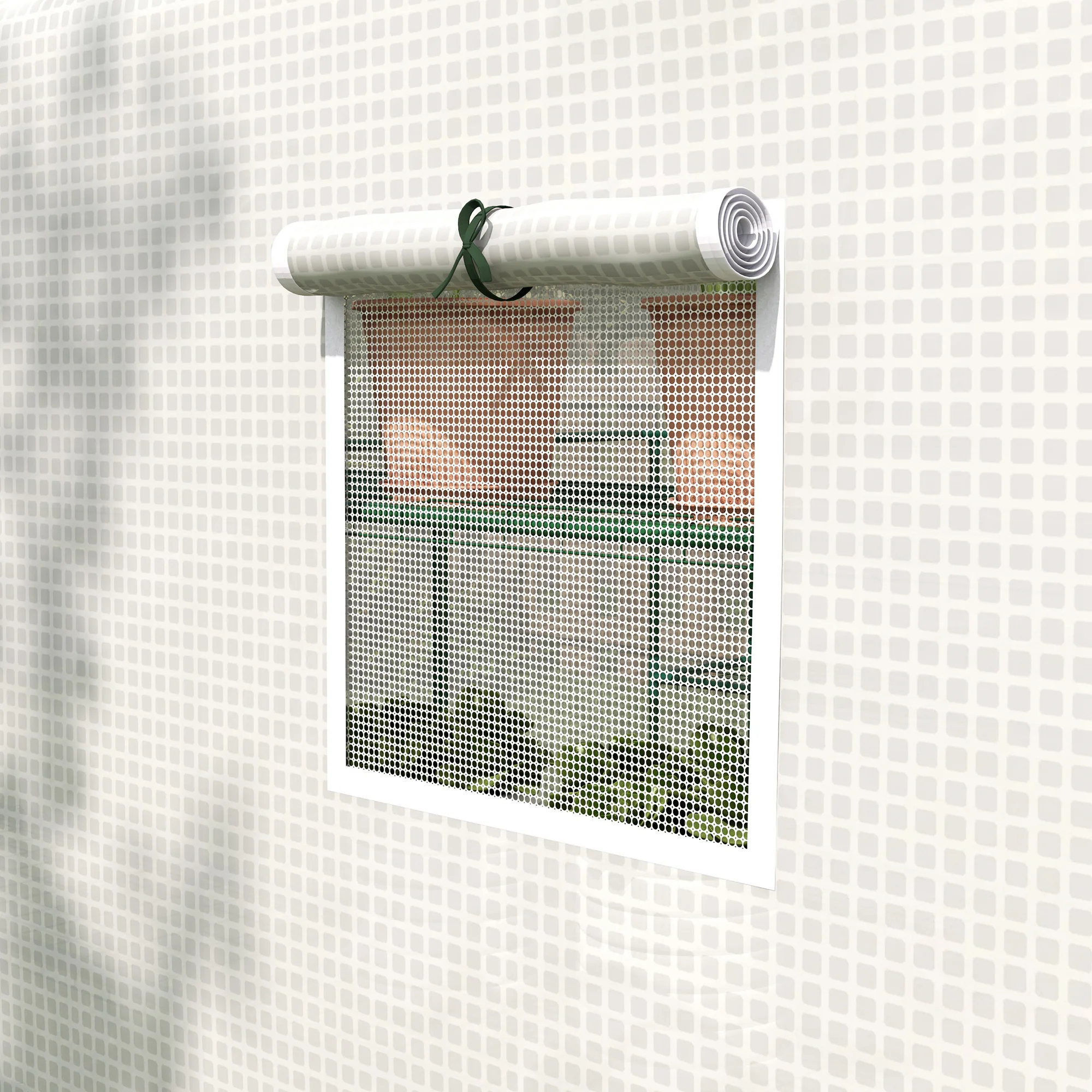 Outsunny Walk-in Outdoor Green House with Door and Mesh Windows, White - Image 8