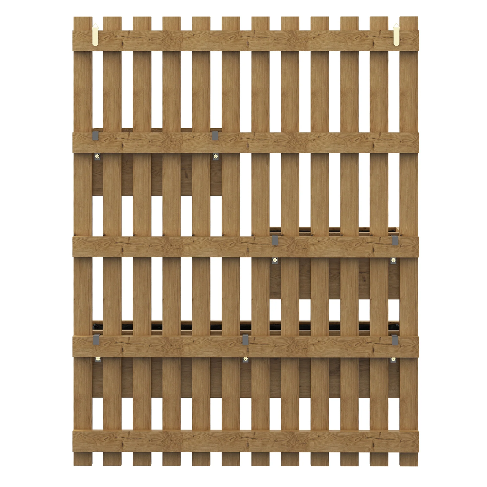 Outsunny Wooden Garden Planters with Trellis Wall-mounted Raised Garden Bed - Image 9