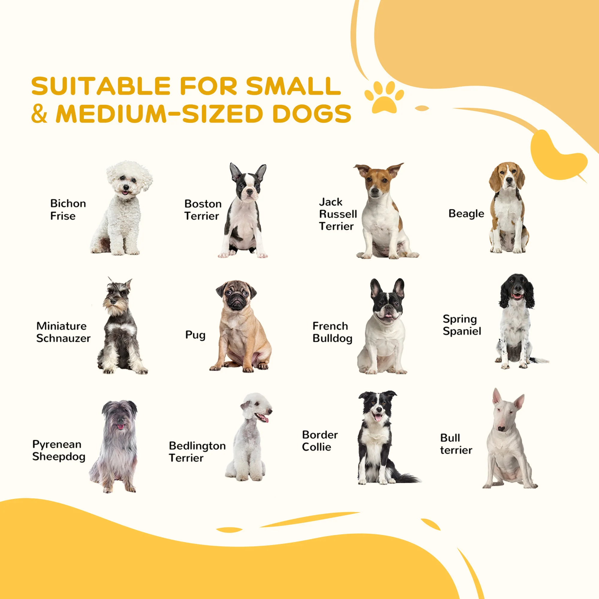 PawHut 8 Panels Freestanding Dog Barrier for S and M Dogs - Natural Wood - Image 3