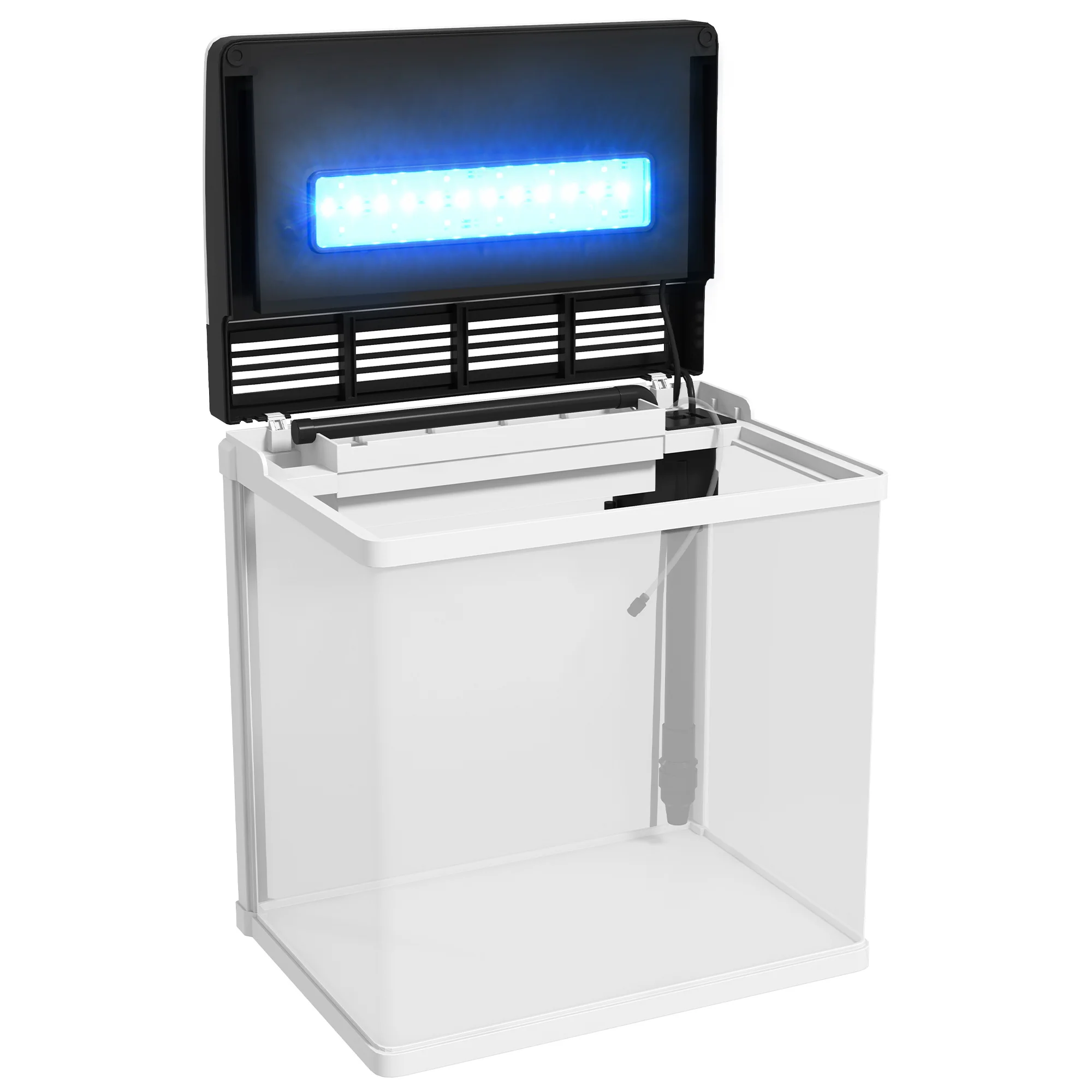 PawHut Aquarium 28L Glass Fish Tank w/ Filter, LED Lighting, Water Pump - Image 8