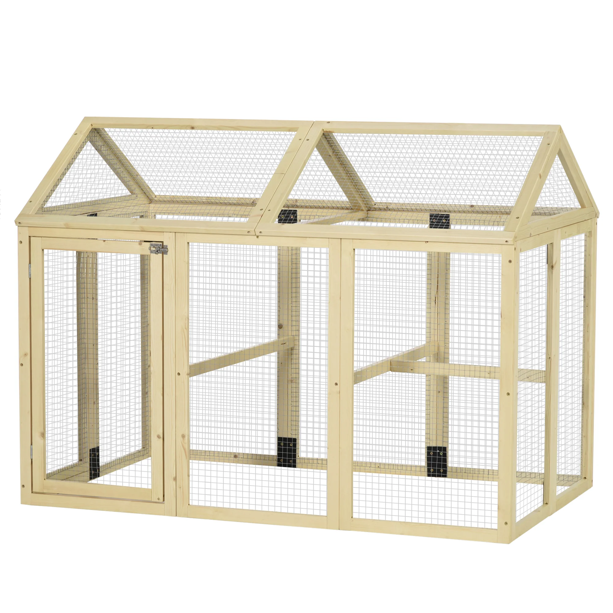 PawHut Chicken Run, Wooden Chicken Coop w/ Combinable Design - Image 10