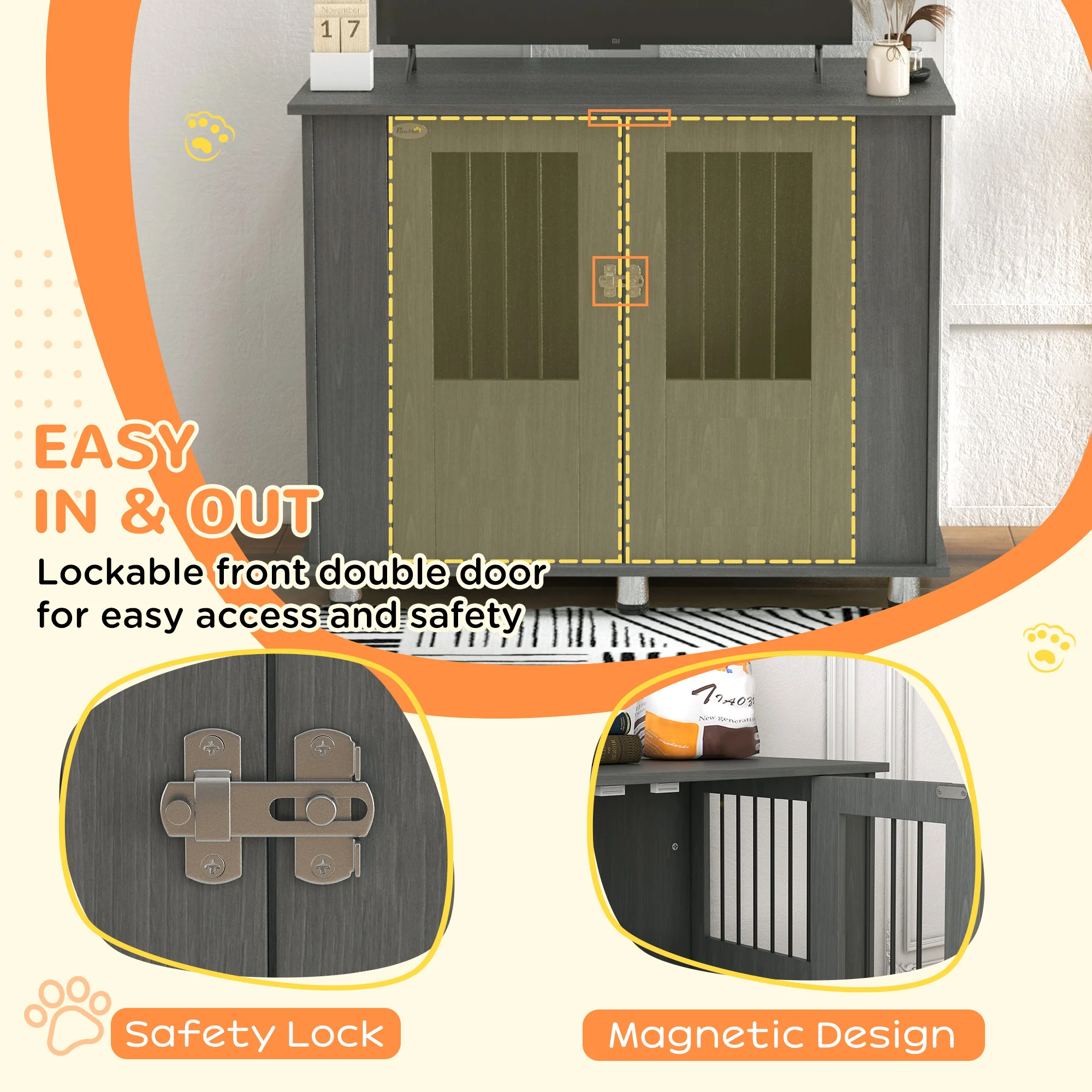 PawHut Dog Crate Kennel Cage - Image 13