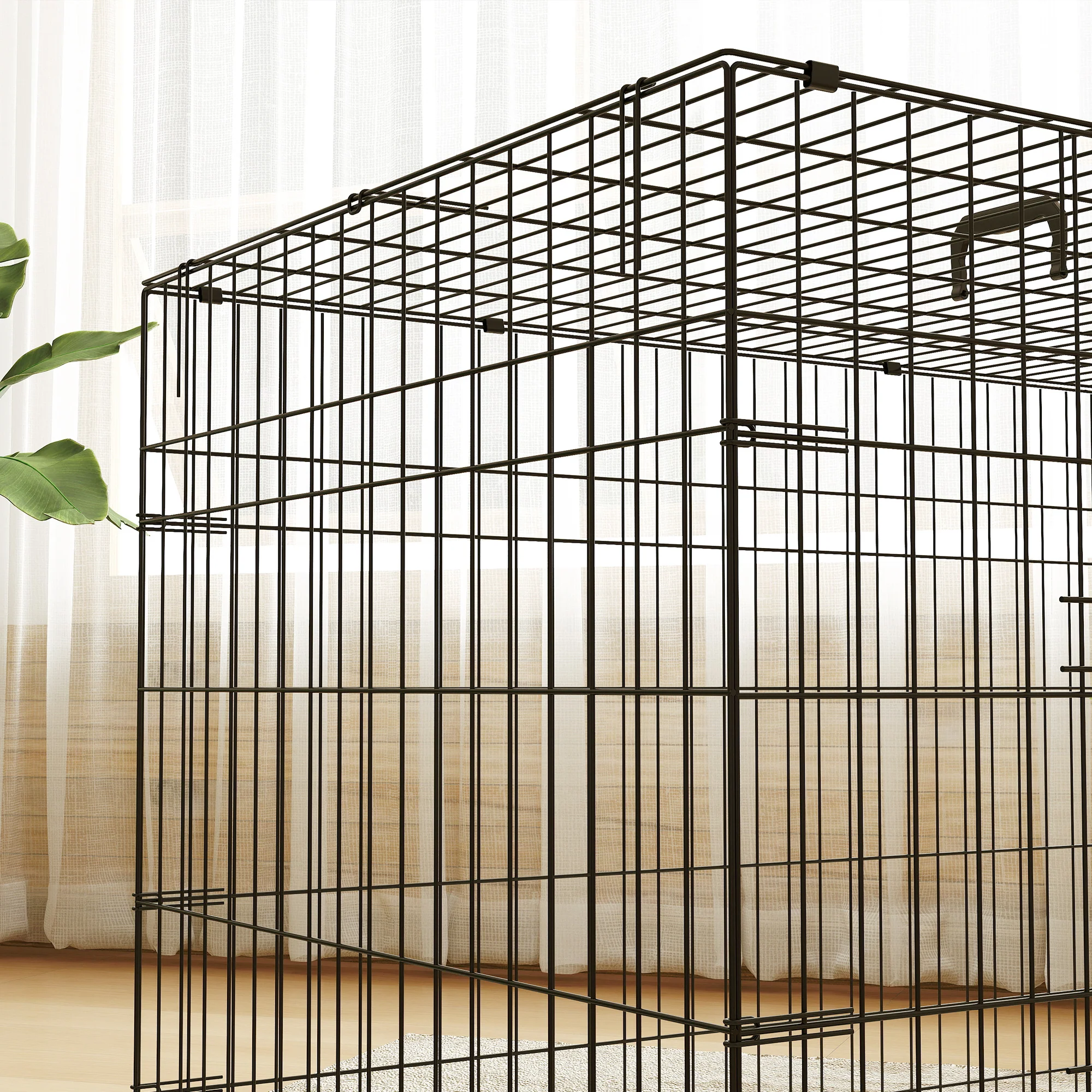 PawHut Dog Crate With 2 Doors, Tray, Soft Cushion - Image 36