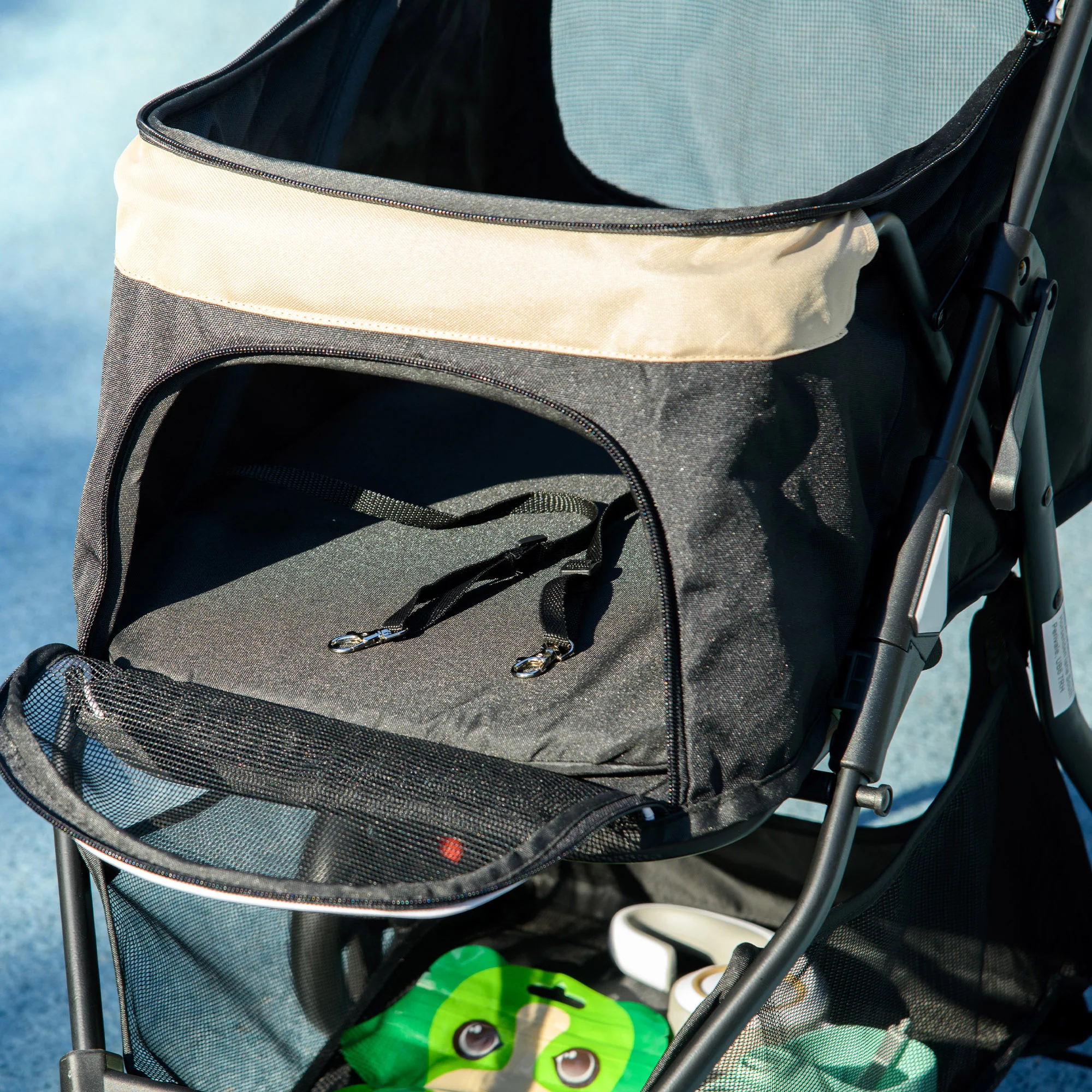 PawHut Dog Stroller For XS Dogs, S Dogs, Cats With Rain Cover - Image 26