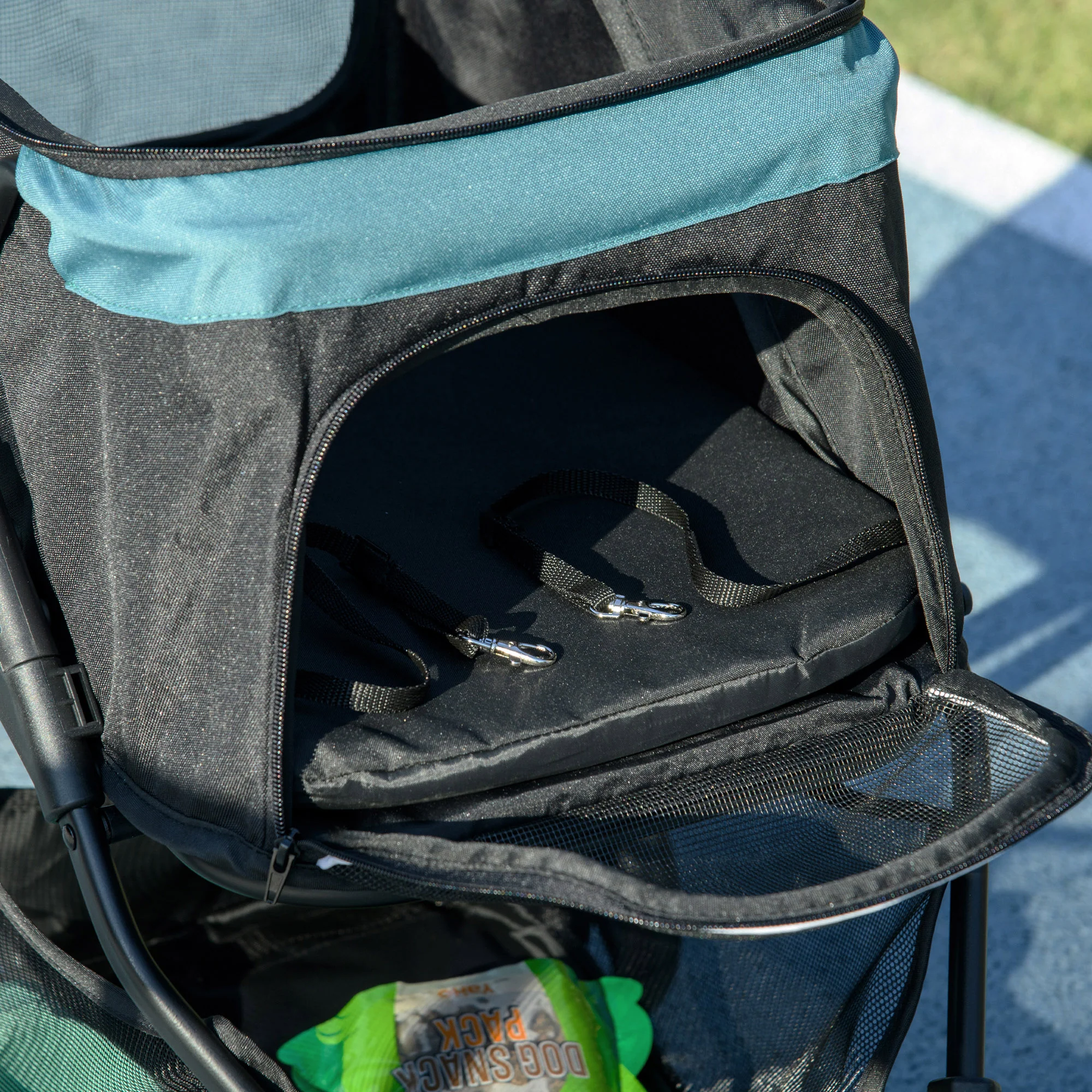 PawHut Dog Stroller For XS Dogs, S Dogs, Cats With Rain Cover - Image 8