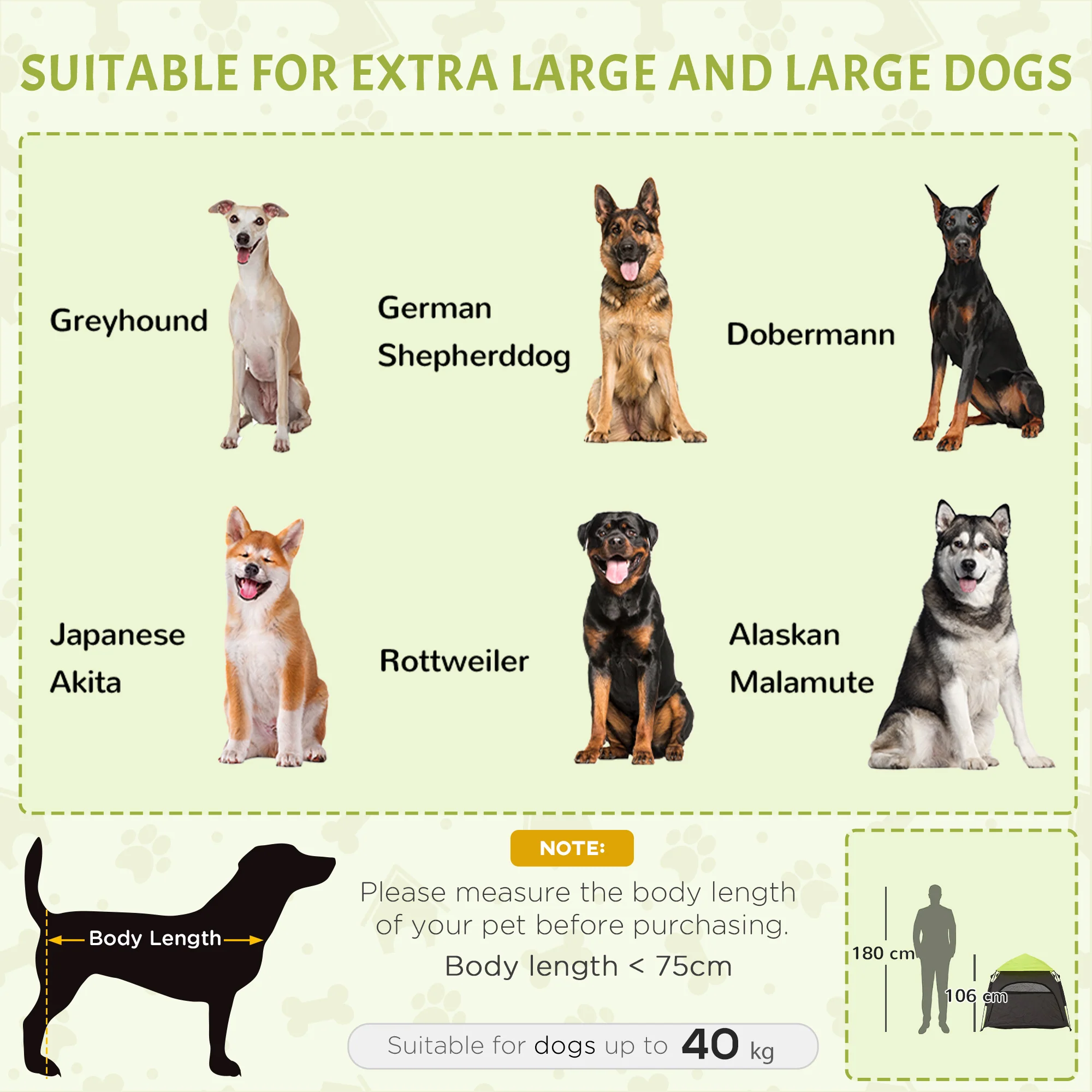 PawHut Foldable Dog Cat Tent With Waterproof Oxford Cloth, Carry Bag - Image 12