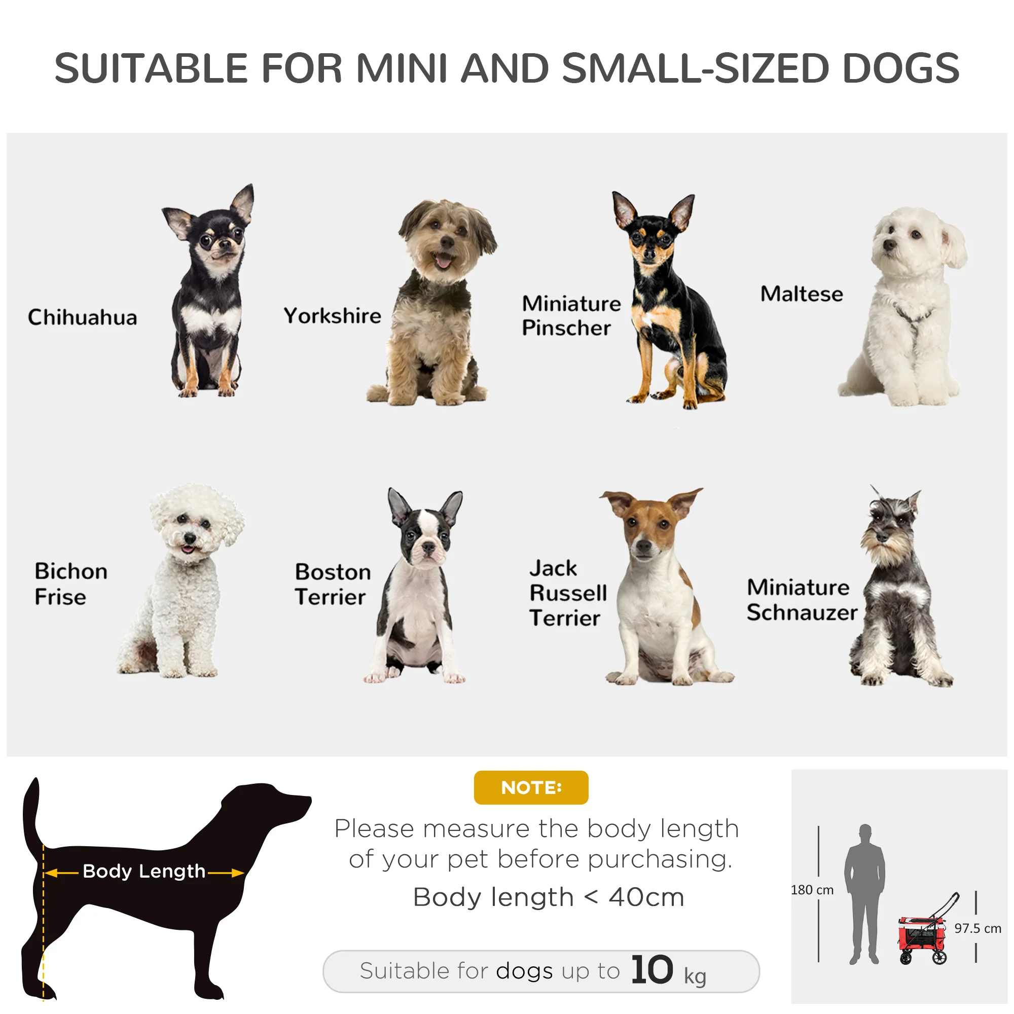 PawHut Foldable Pet Stroller W/ Detachable Carrier, Soft Padding - Image 12