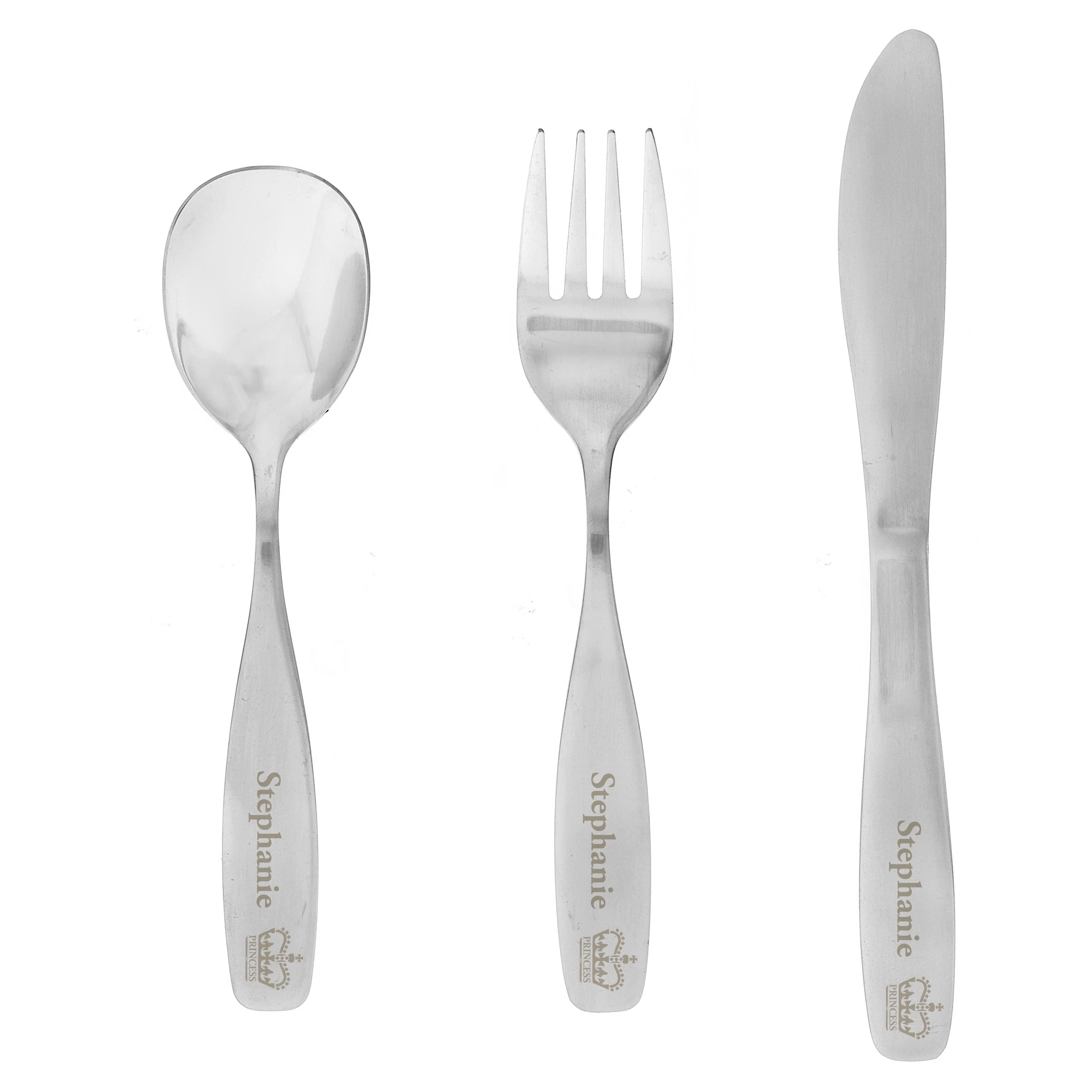 Personalised 3 Piece Princess Cutlery Set - Image 2