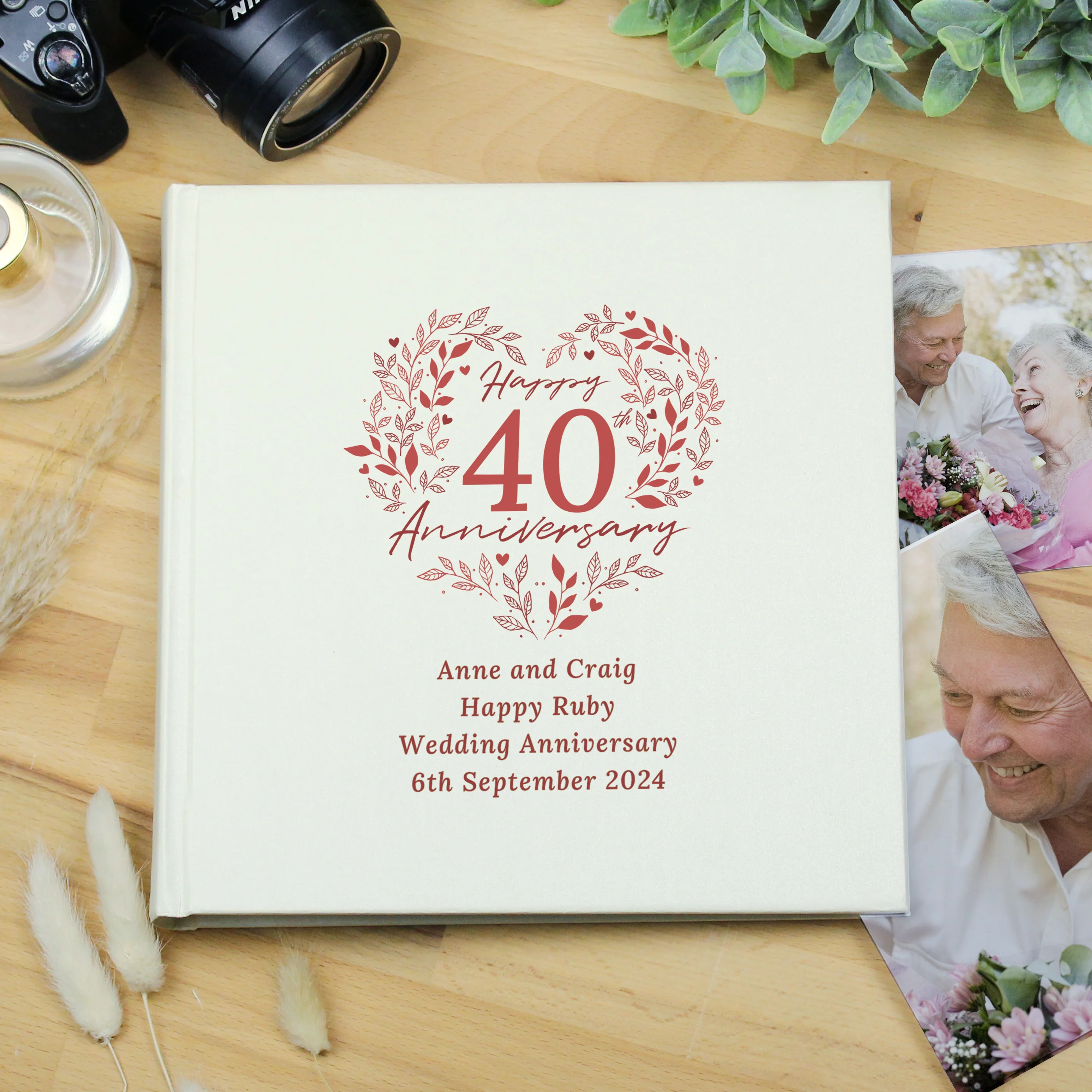 Personalised 40th Ruby Wedding Anniversary Photo Album - Image 4