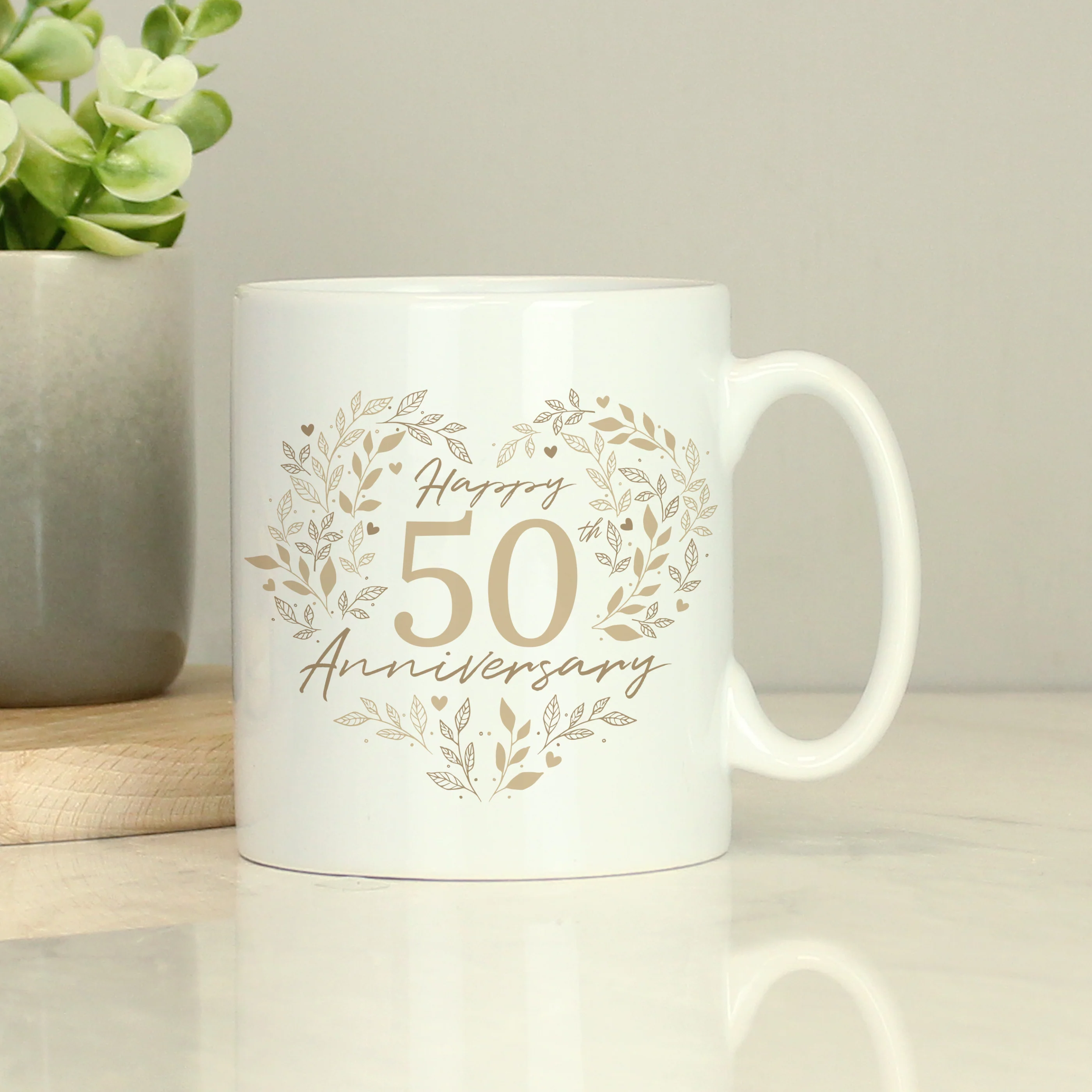 Personalised 50th Golden Wedding Anniversary Mug - Image 2
