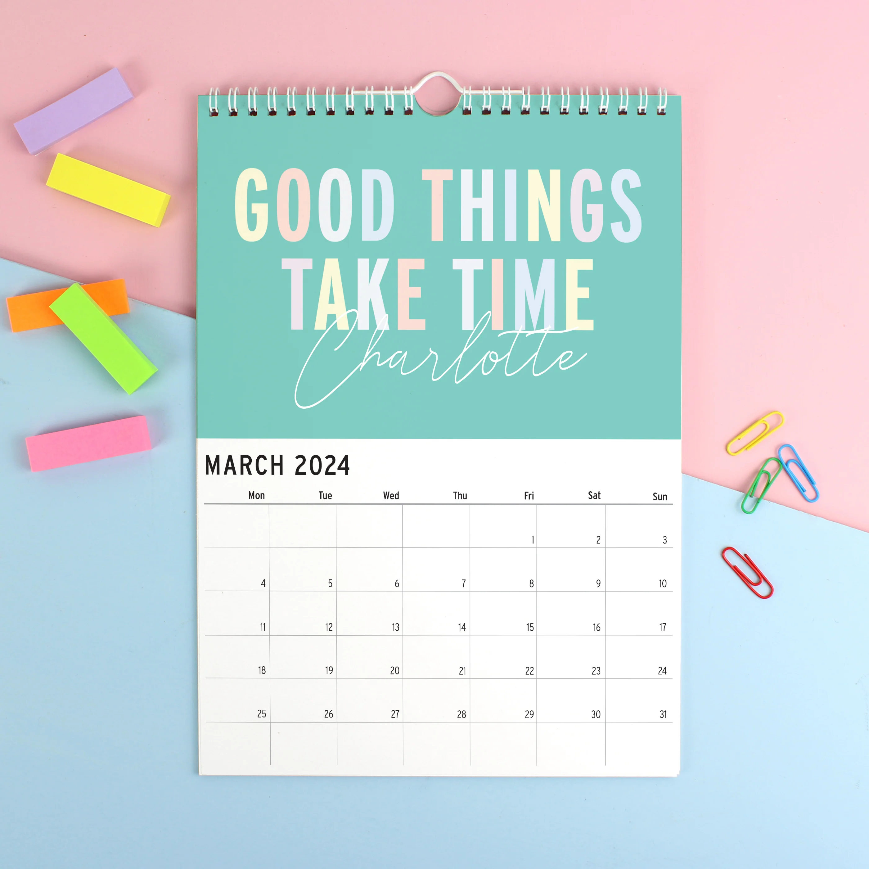 Personalised A4 Motivational Quotes Calendar - Image 6