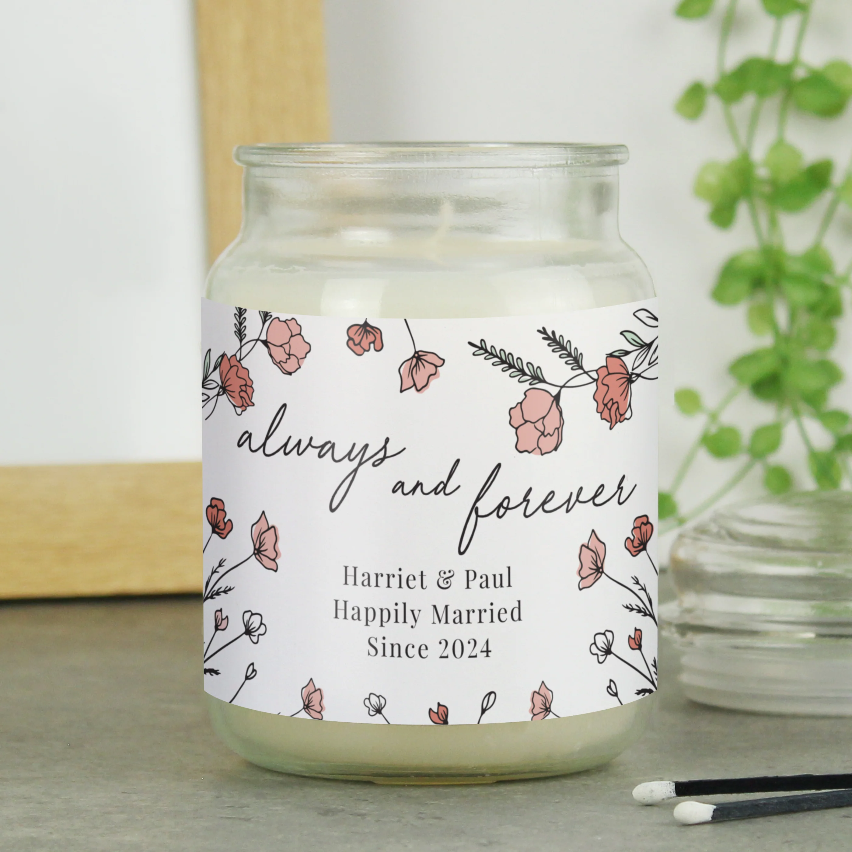 Personalised Always & Forever Large Scented Jar Candle - Image 2