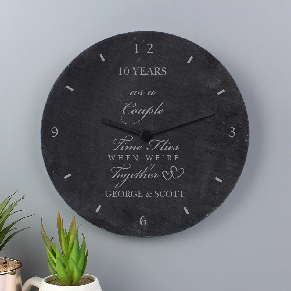 Personalised Anniversary Slate Clock - Image 2