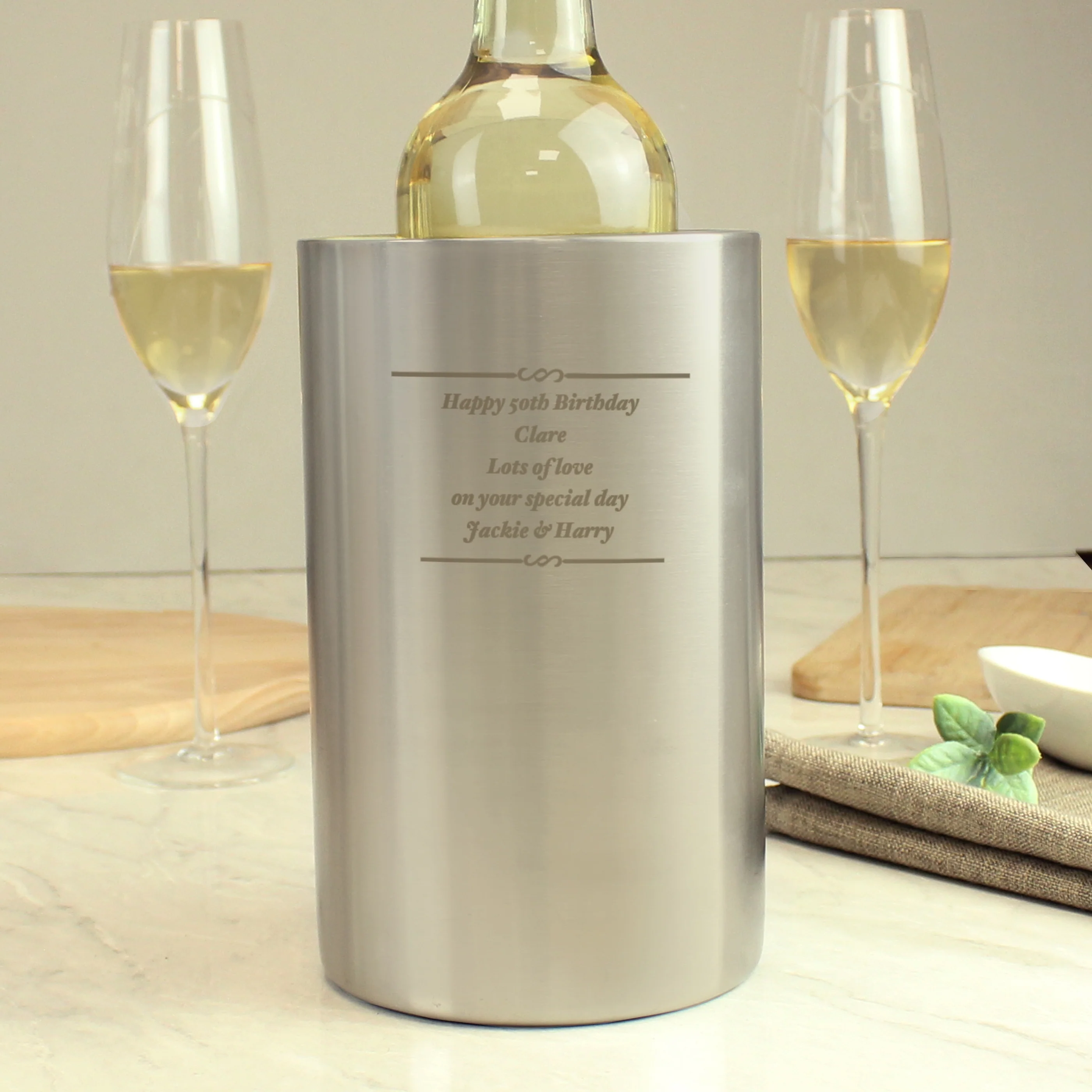 Personalised Any Message Wine Cooler - Image 4