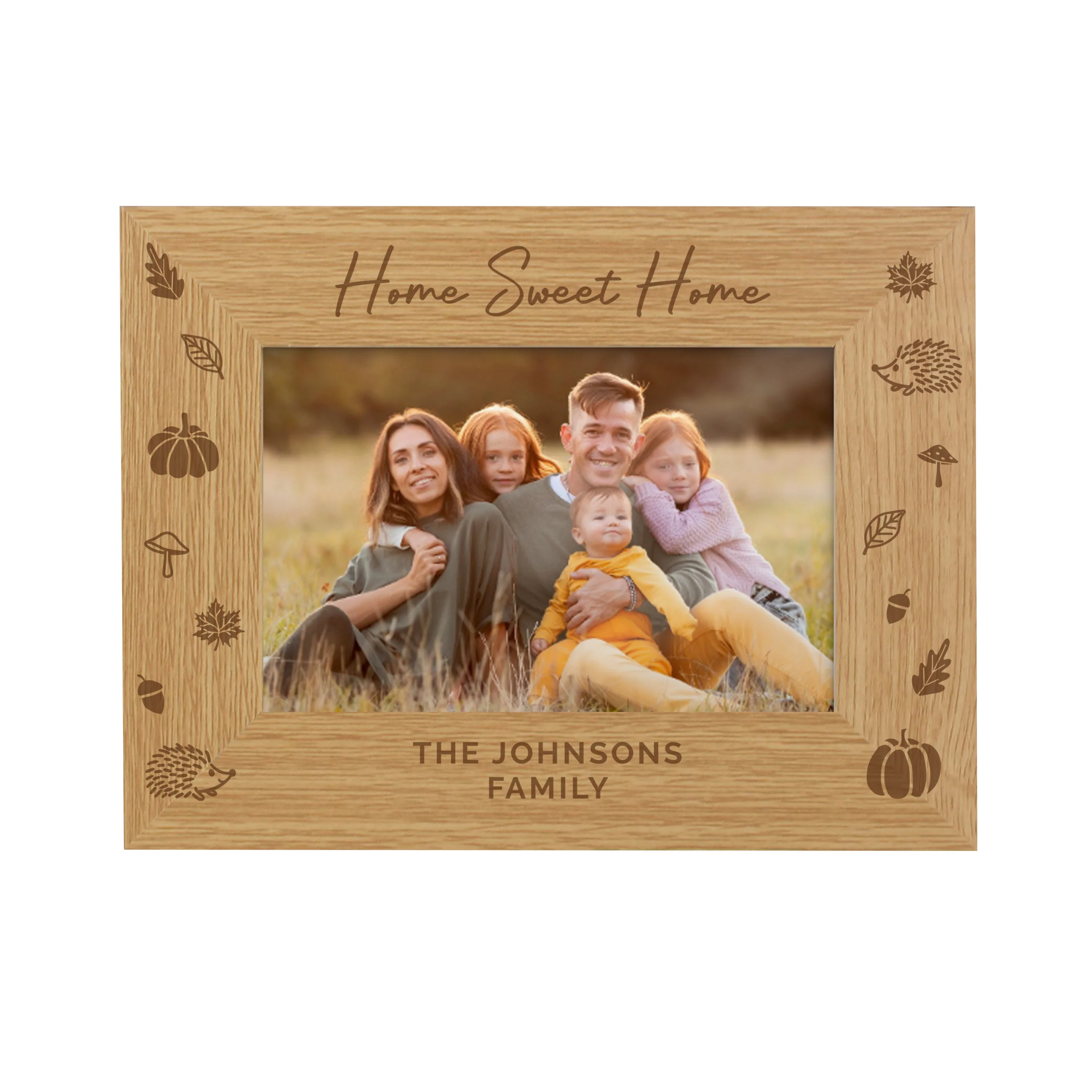 Personalised Autumn 6x4 Wooden Photo Frame - Image 4
