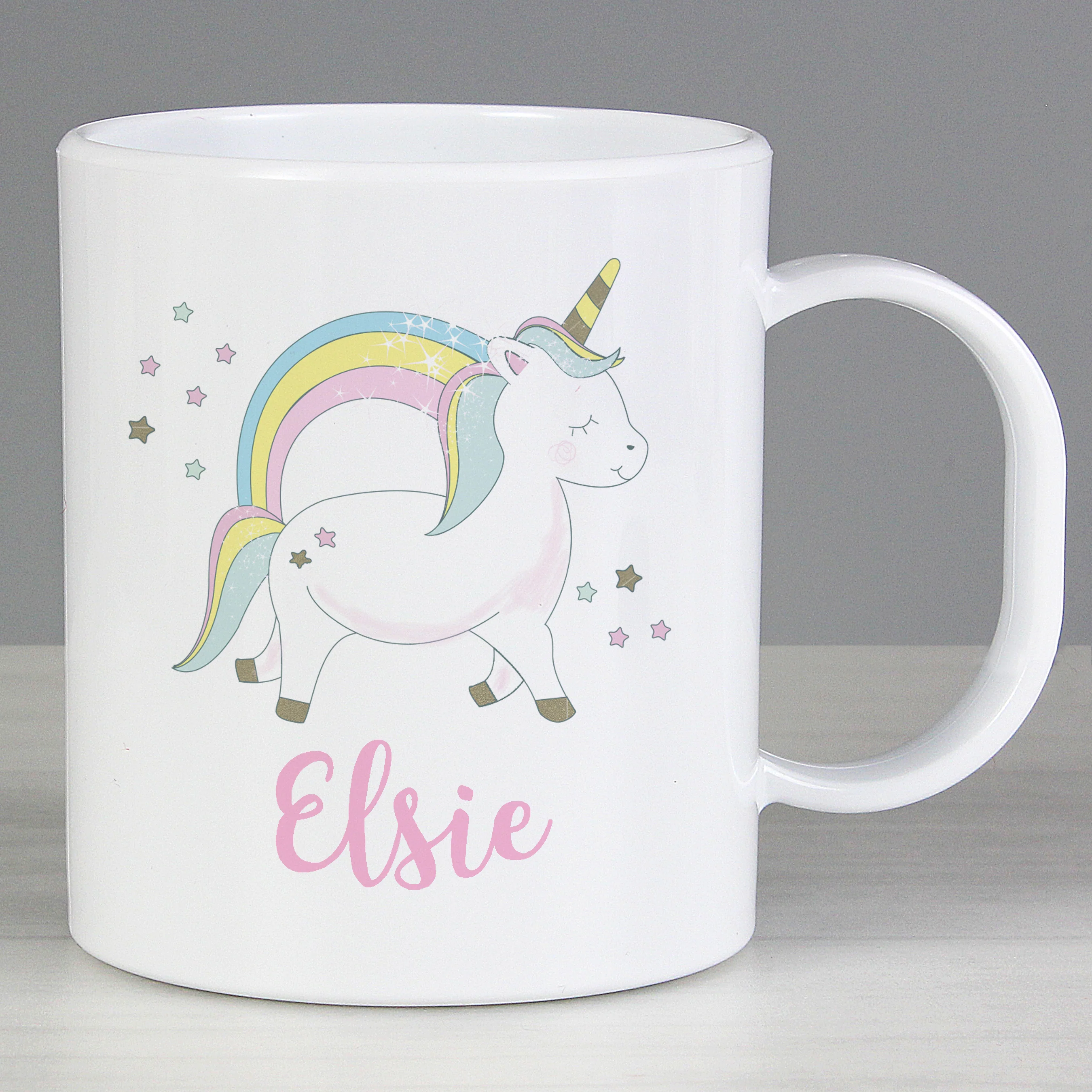 Personalised Baby Unicorn Plastic Mug - Image 4