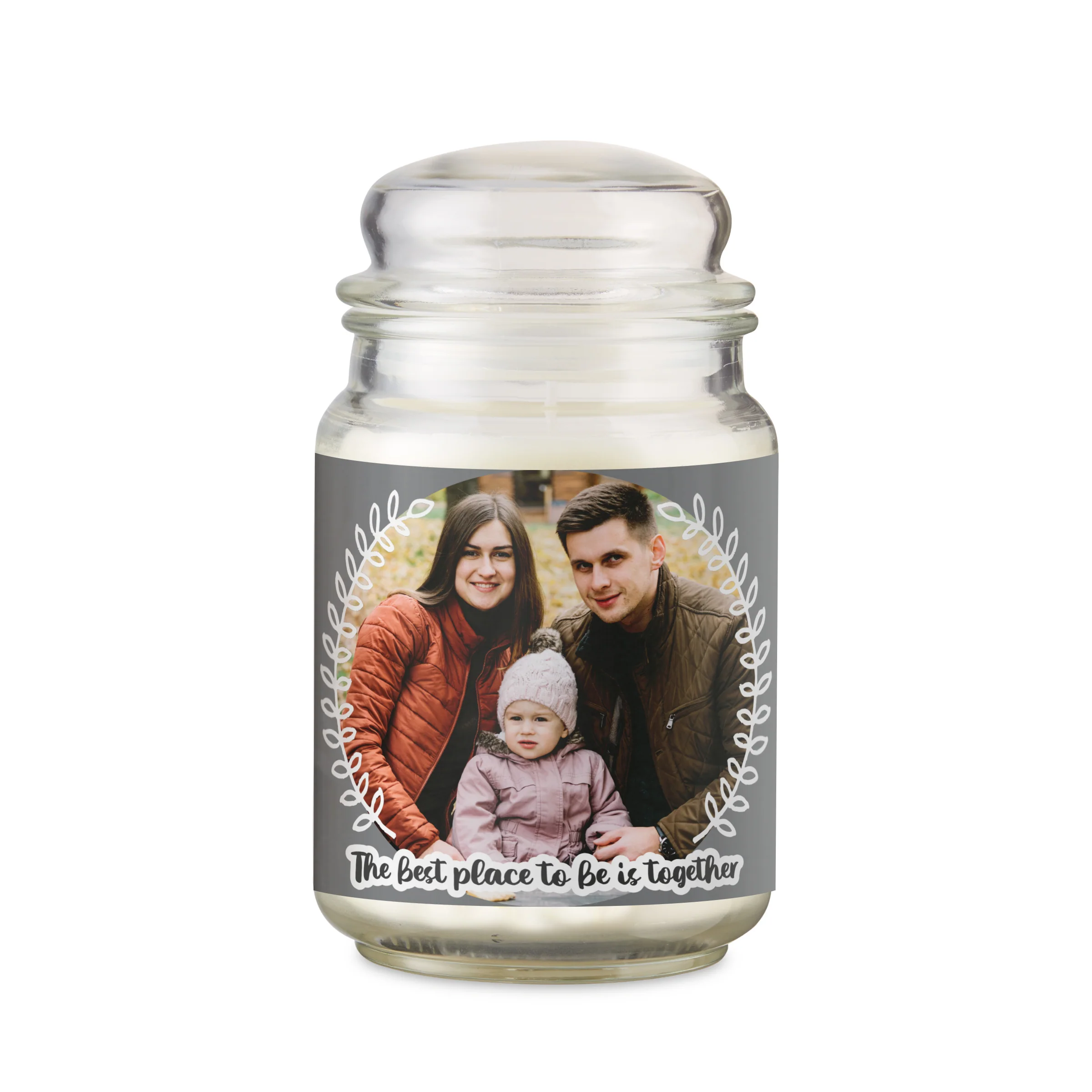 Personalised Better Together Photo Upload Large Scented Jar Candle - Image 2
