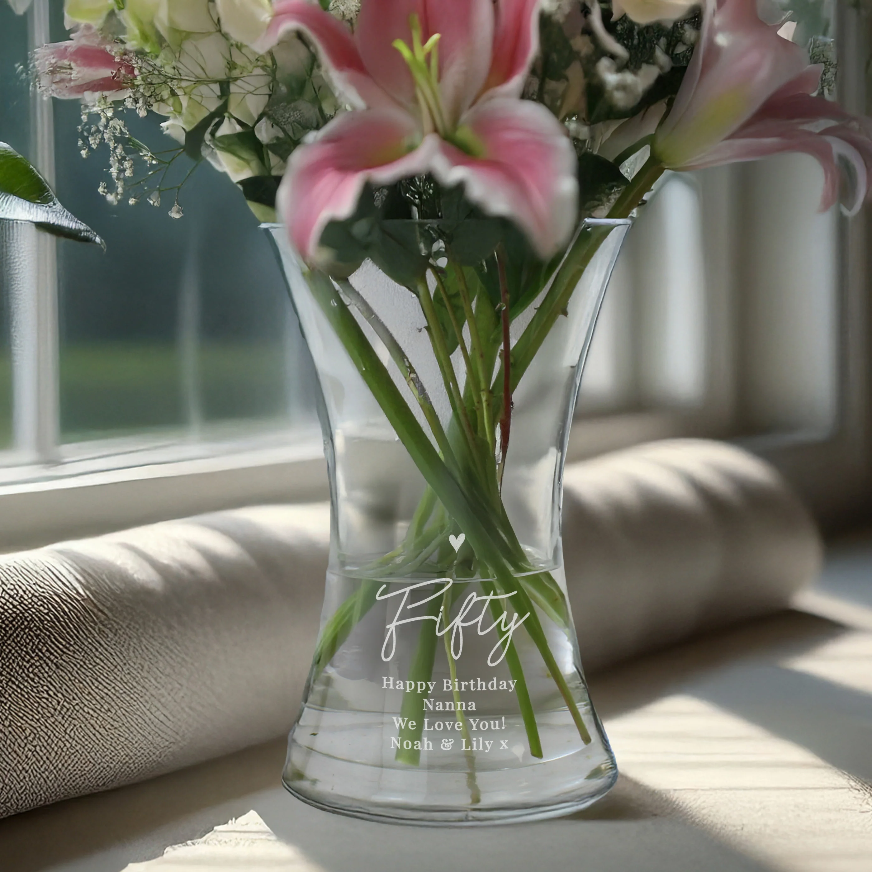 Personalised Big Age Glass Vase - Image 2