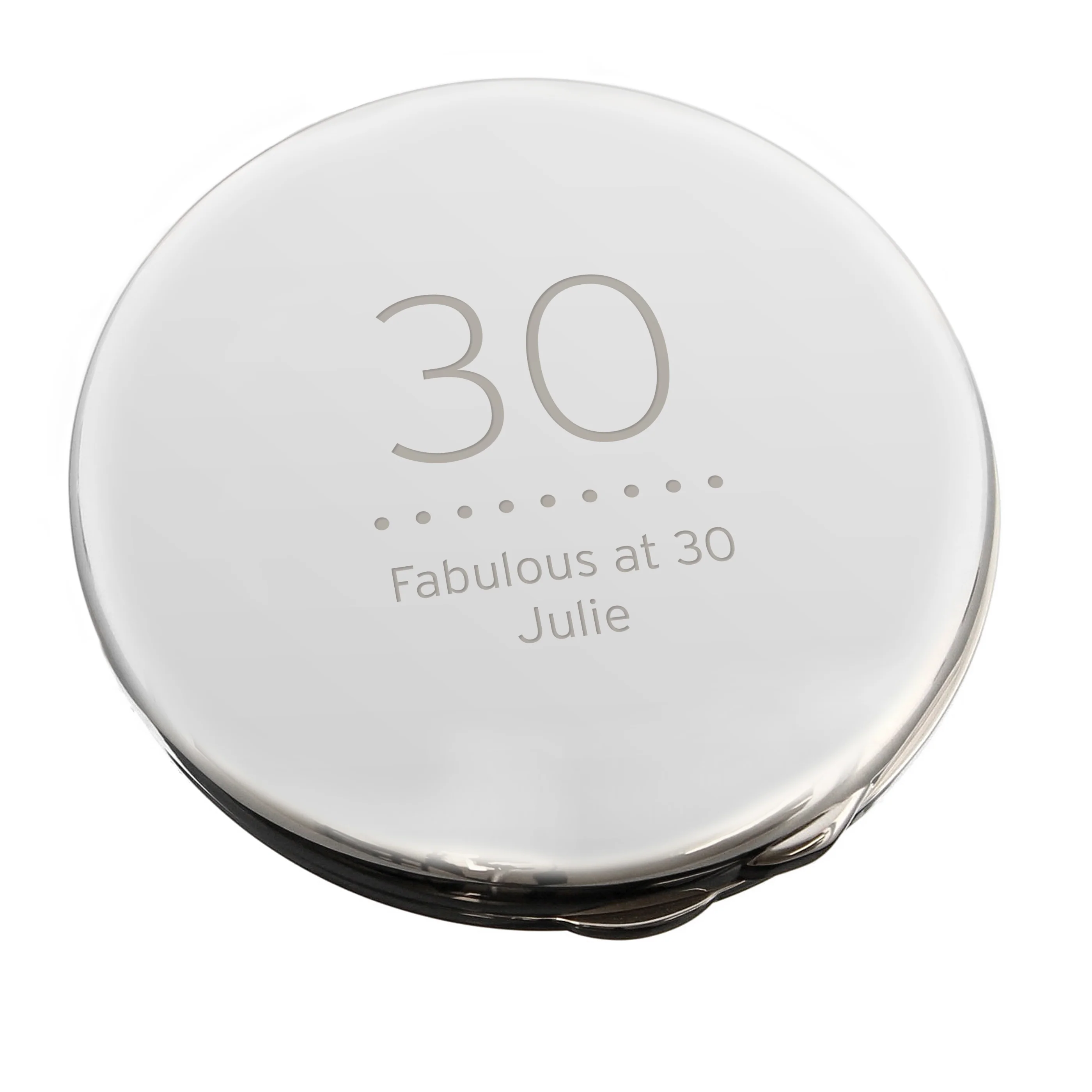 Personalised Birthday Big Age Round Compact Mirror - Image 5