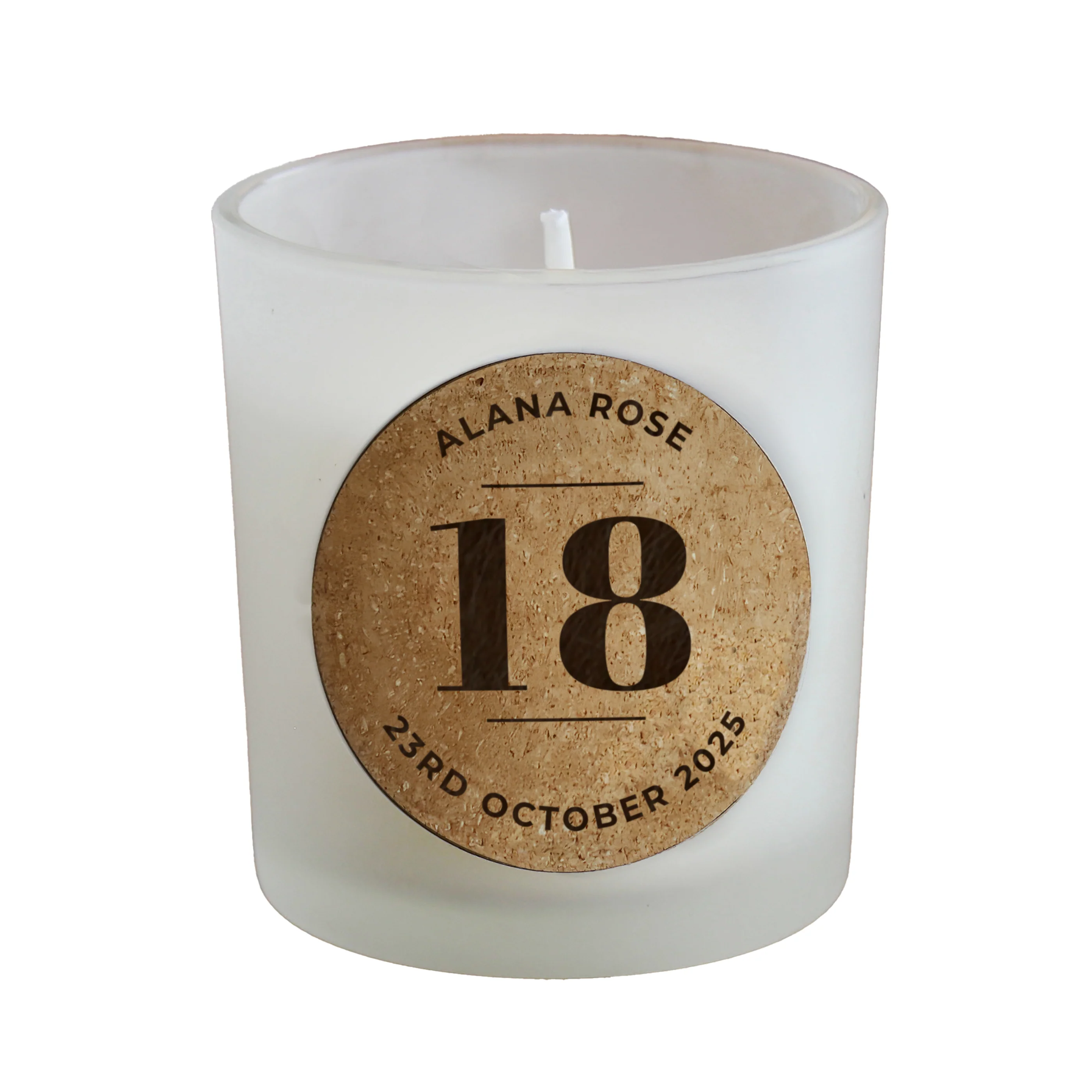 Personalised Birthday Cork Label Candle Jar - Image 4