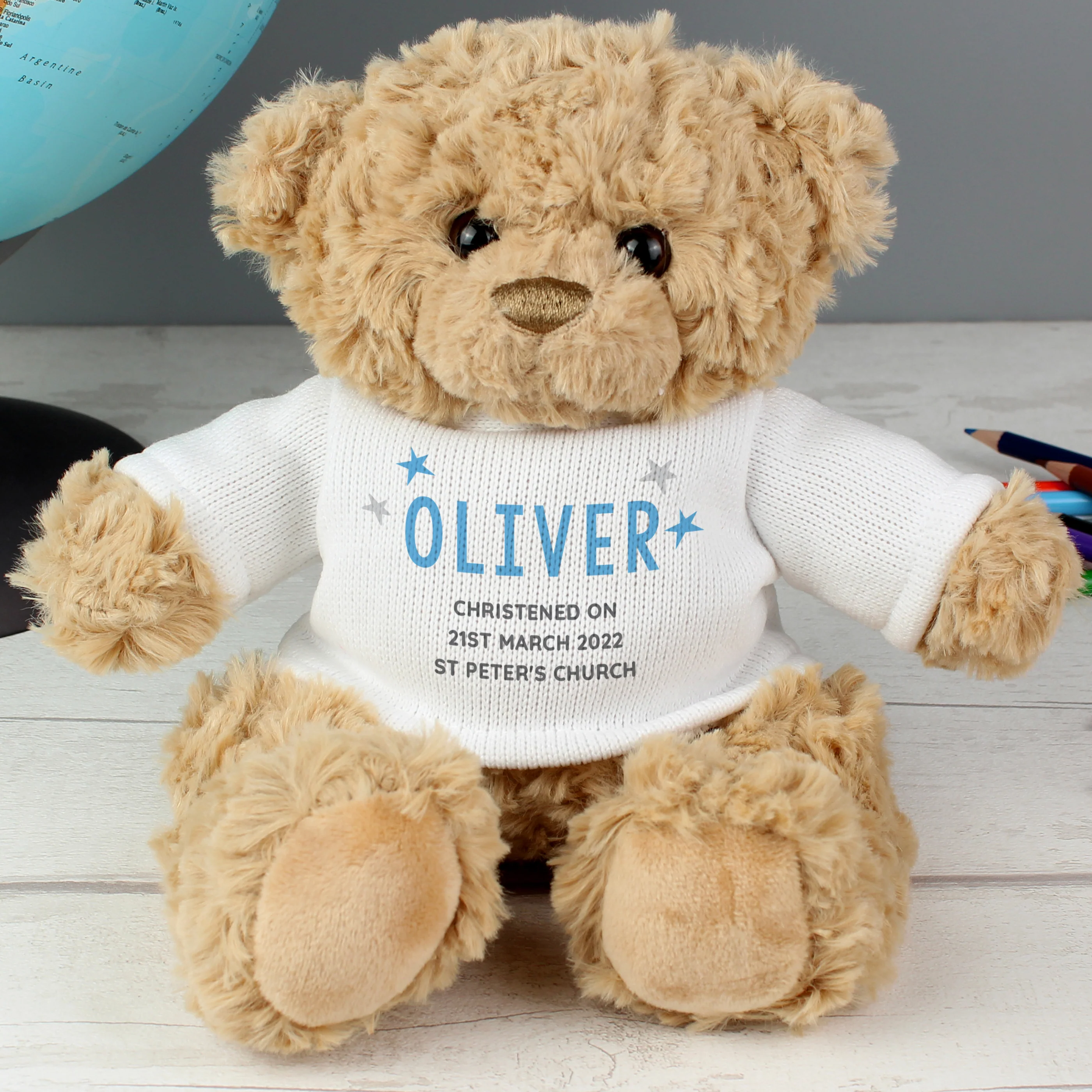 Personalised Blue Message Teddy Bear - Image 6