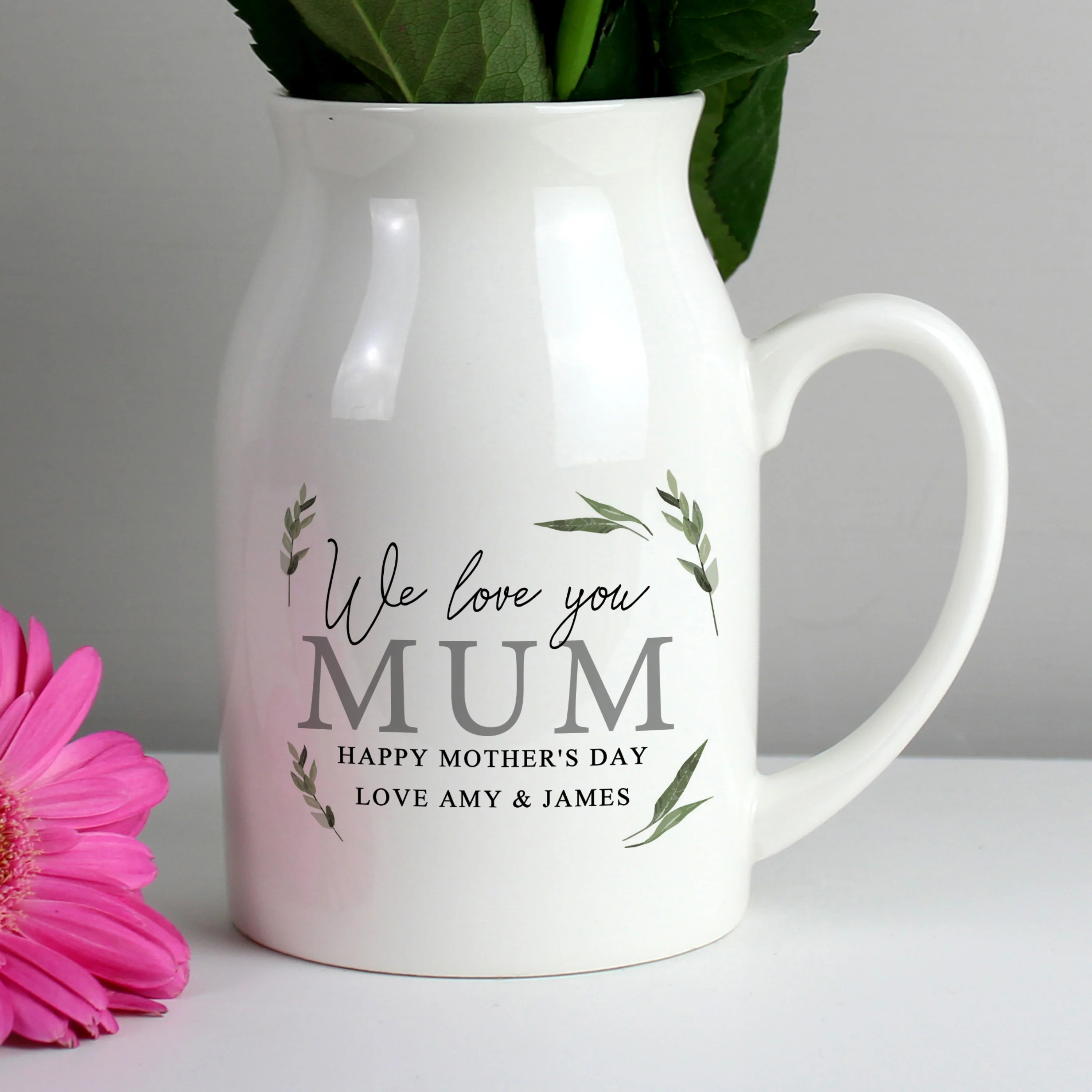 Personalised Botanical Flower Jug Vase - Image 4