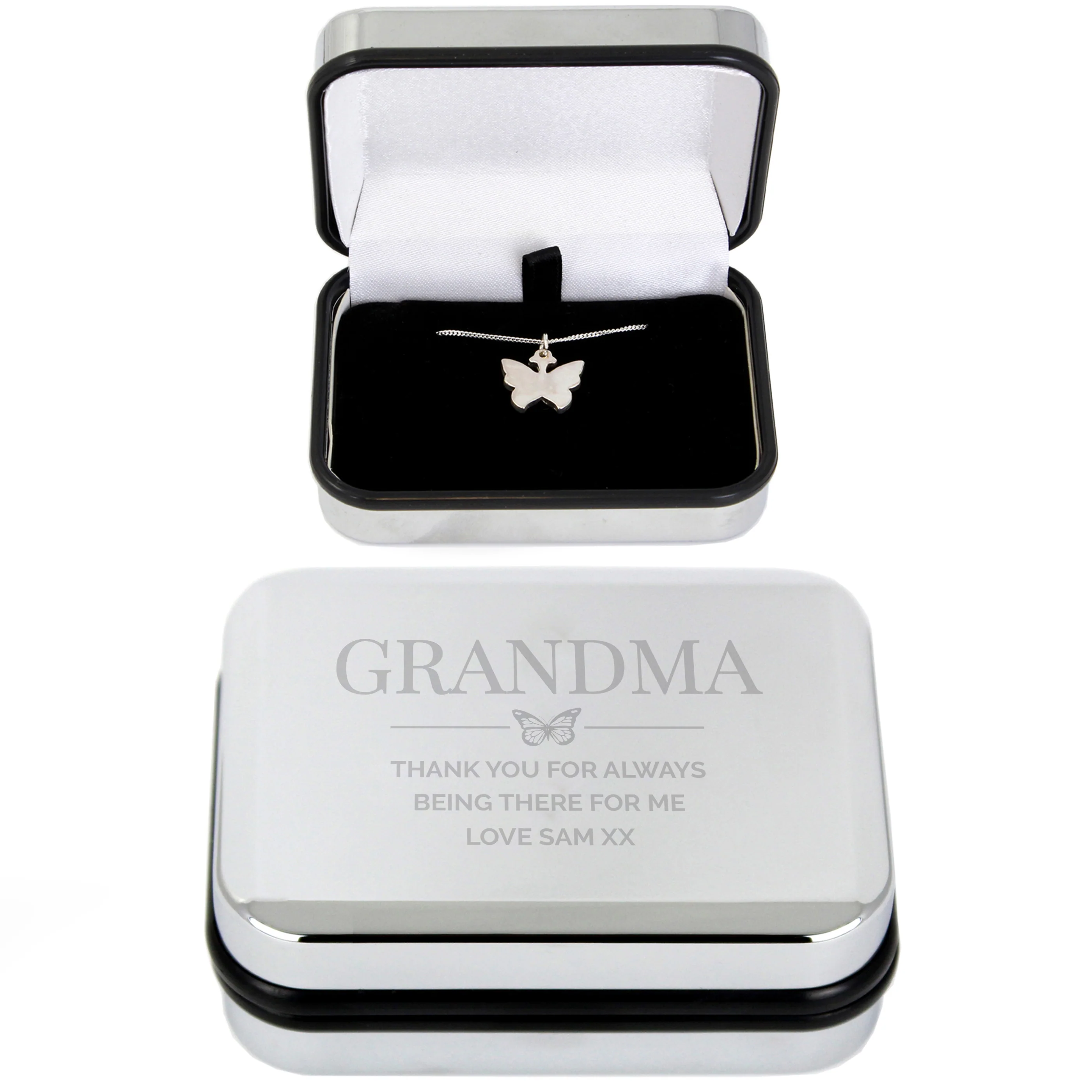 Personalised Box and Butterfly Necklace - Image 2