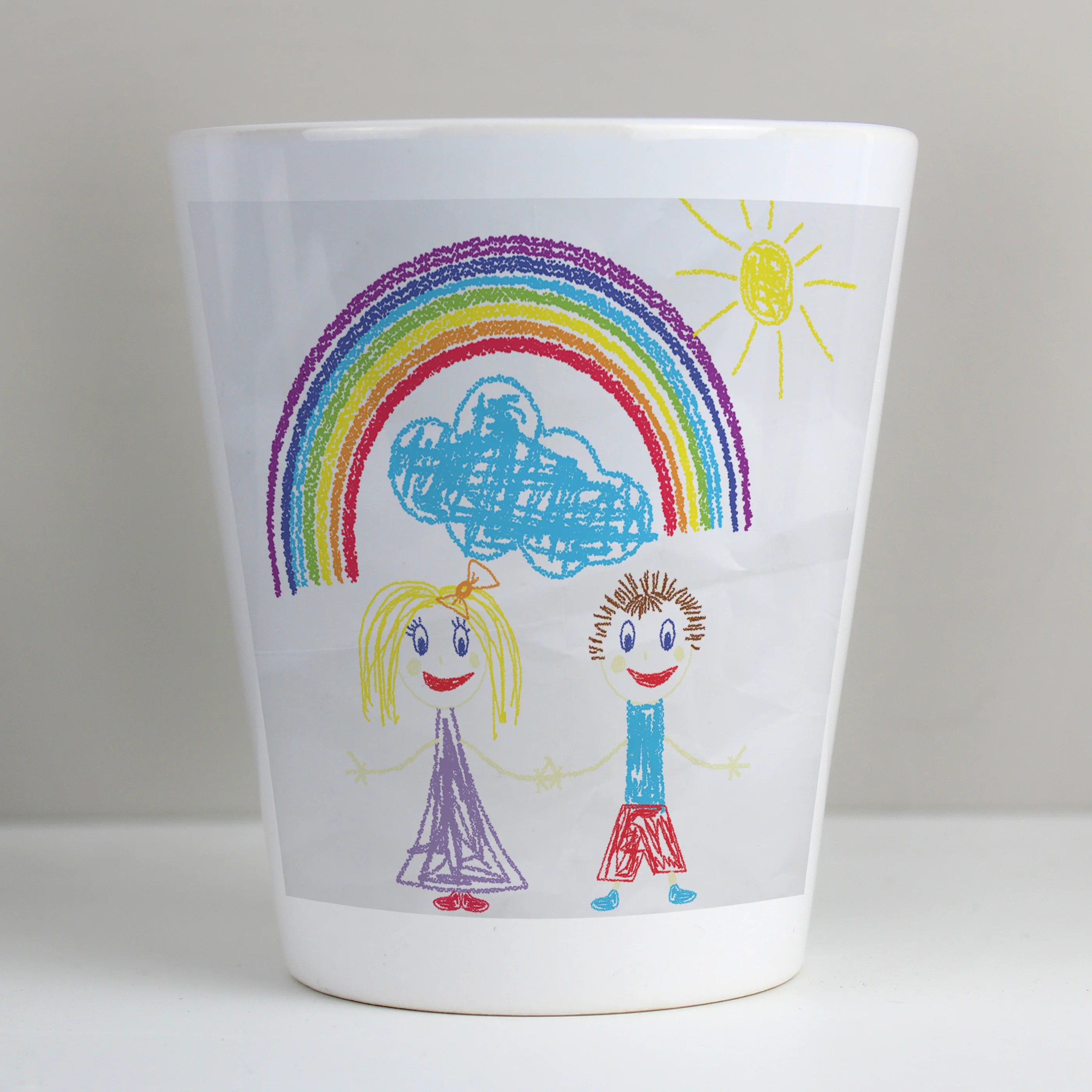 Personalised Childrens Drawing Photo Upload Plant Pot - Image 8