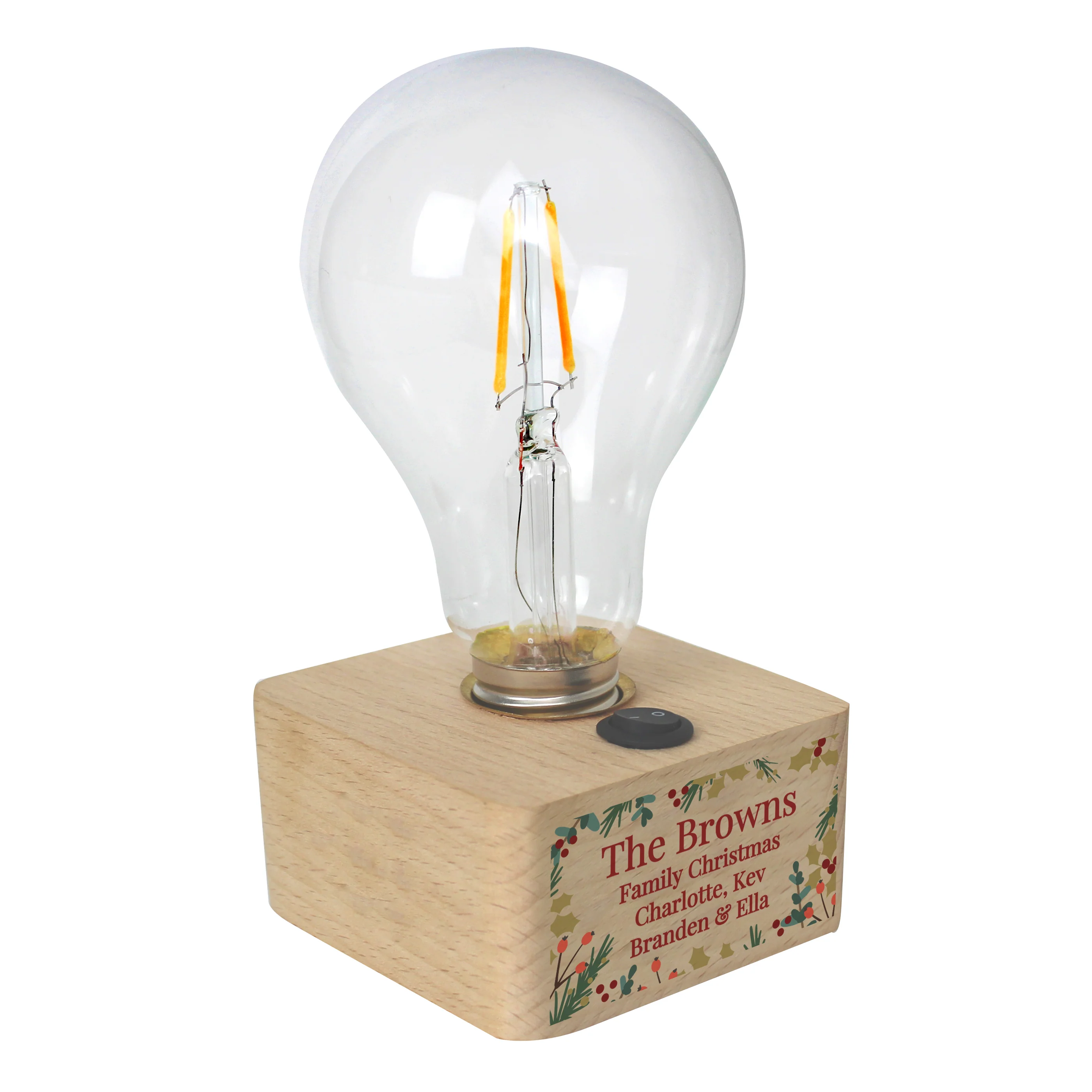 Personalised Christmas Foliage Light Bulb - Image 5
