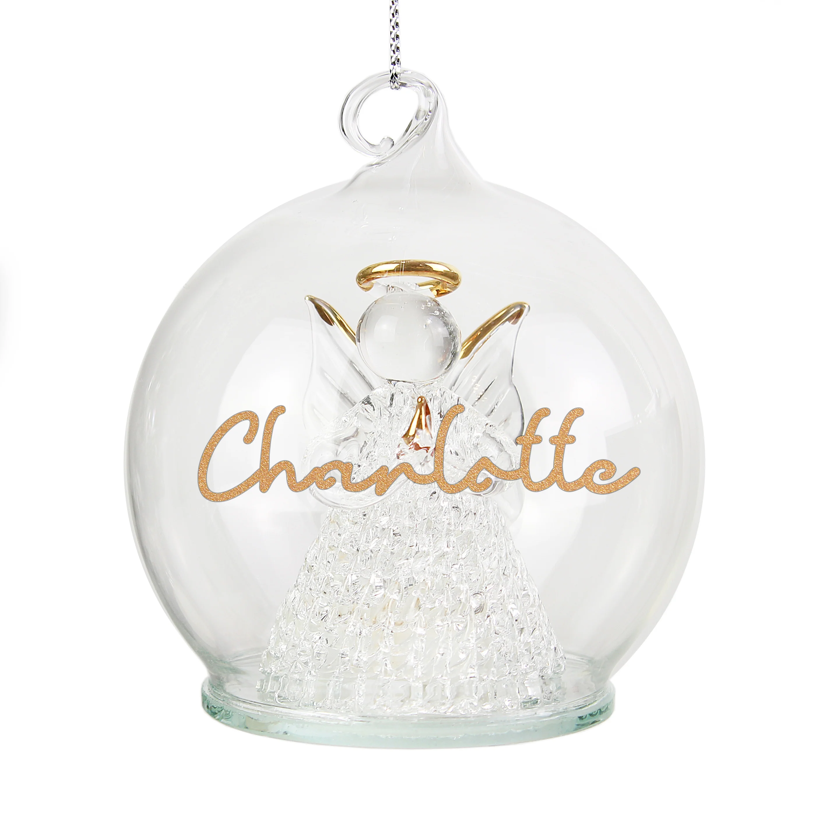 Personalised Christmas LED Angel Bauble - Image 4