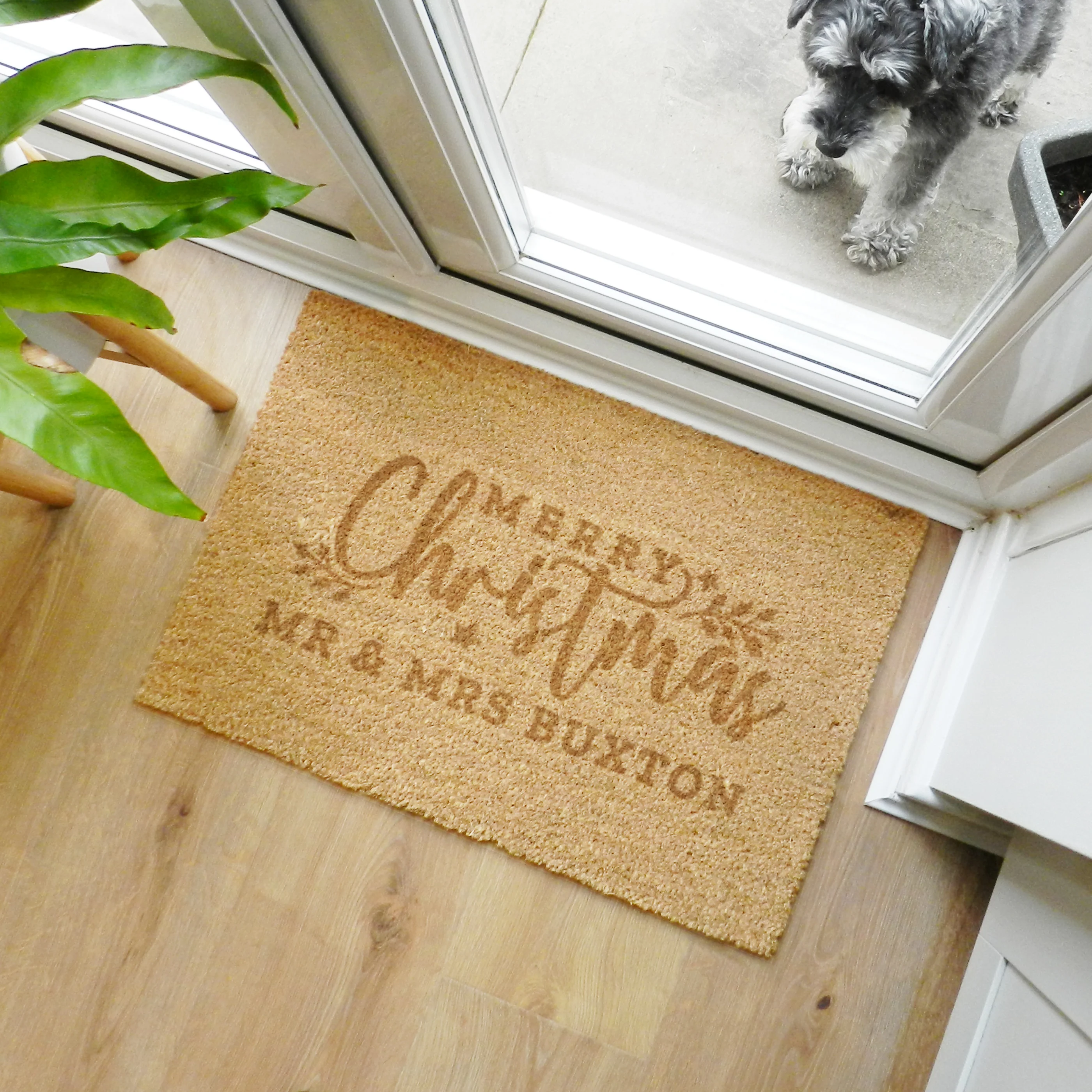 Personalised Christmas Rectangle Indoor Doormat - Image 4