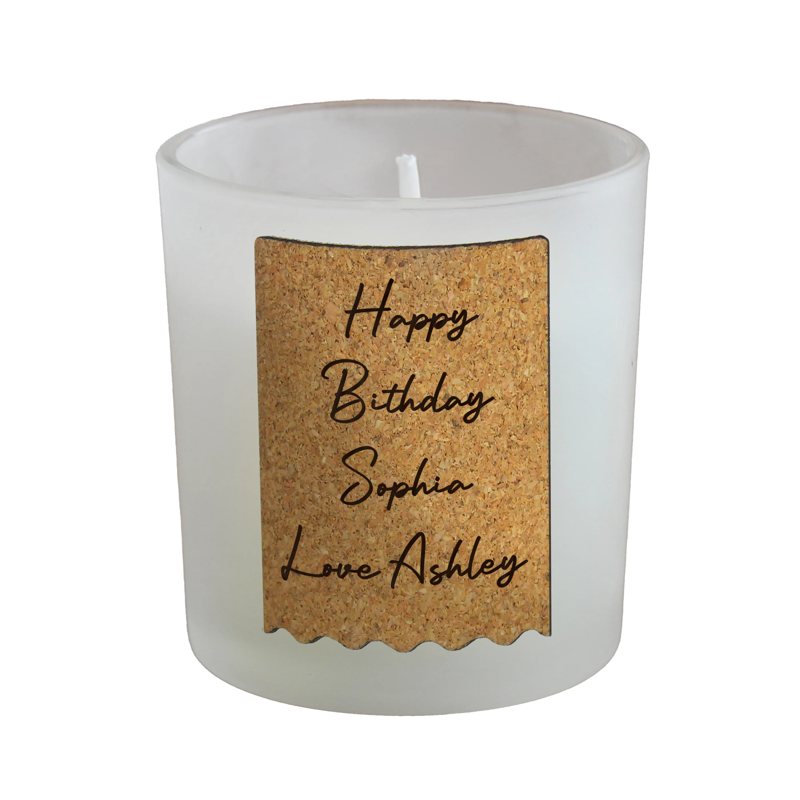 Personalised Cork Label Candle Jar - Image 5