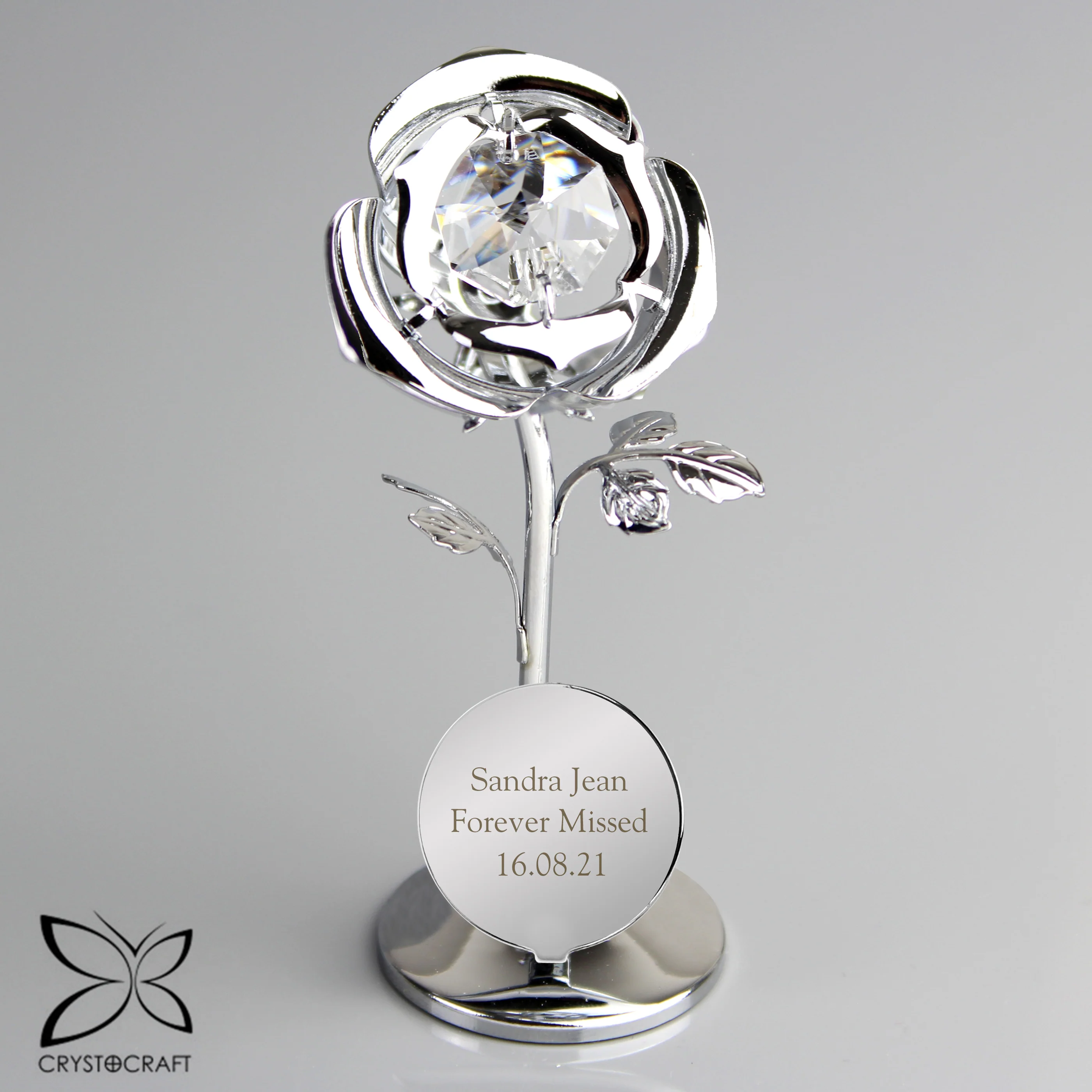 Personalised Crystocraft Rose Ornament - Image 4