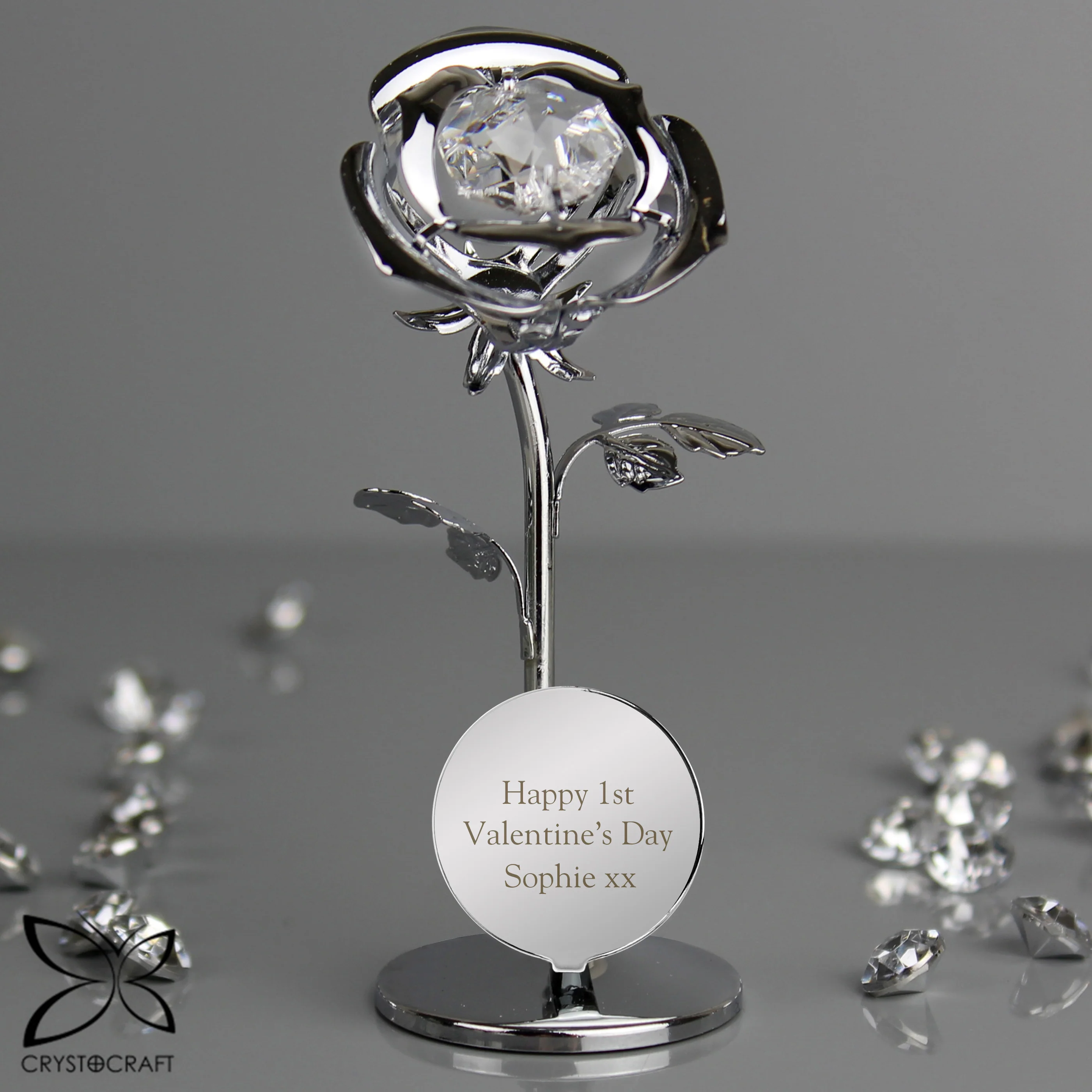 Personalised Crystocraft Rose Ornament - Image 6