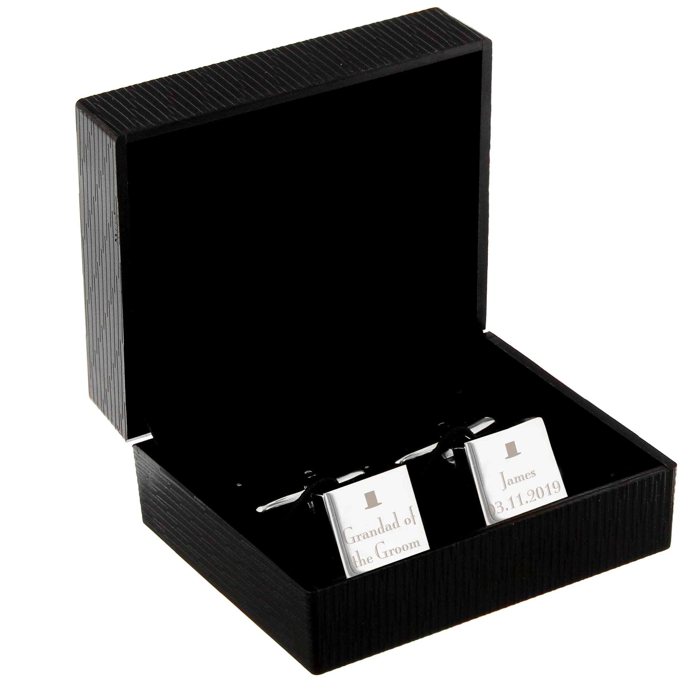 Personalised Decorative Wedding Any Role Square Cufflinks - Image 7