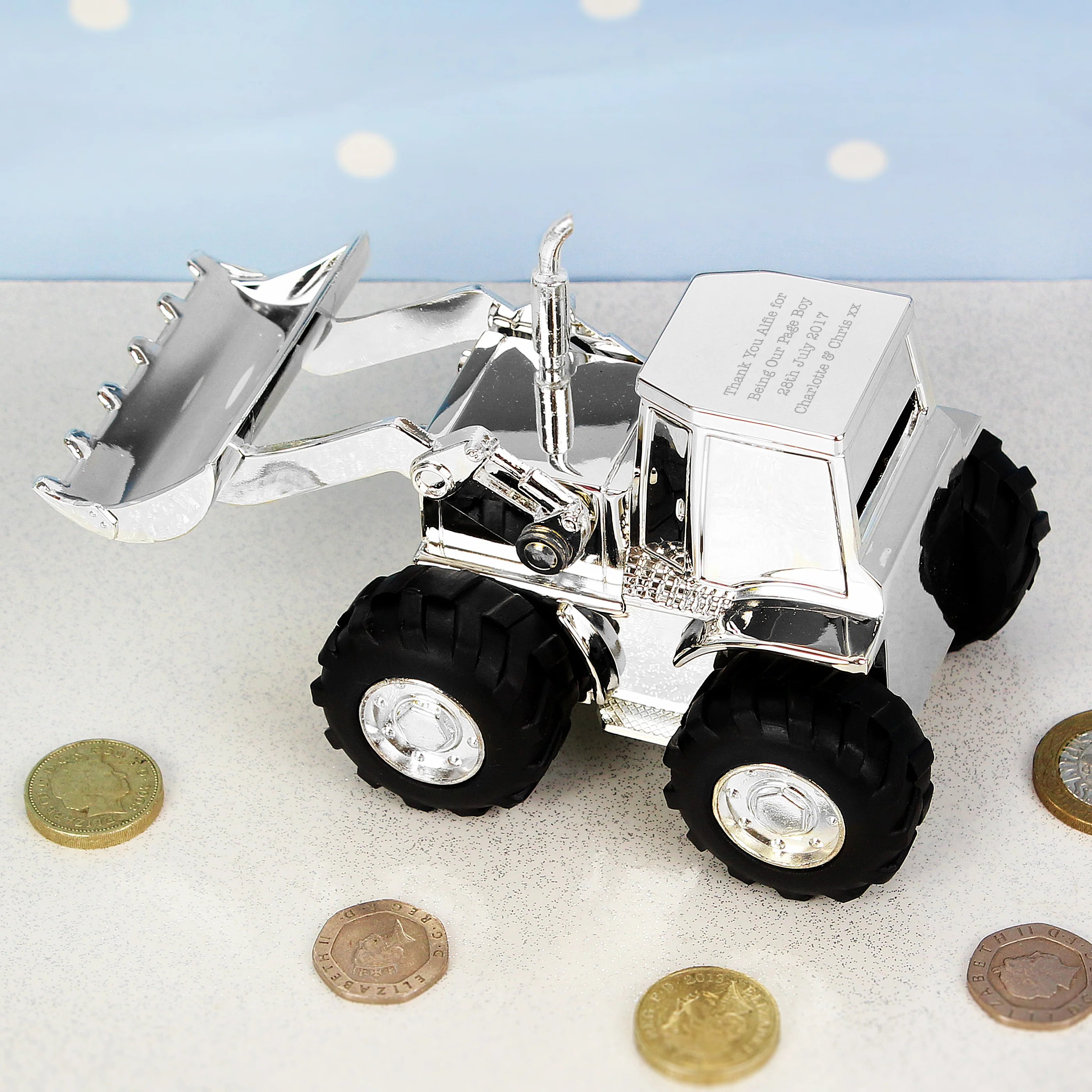 Personalised Digger Money Box - Image 2