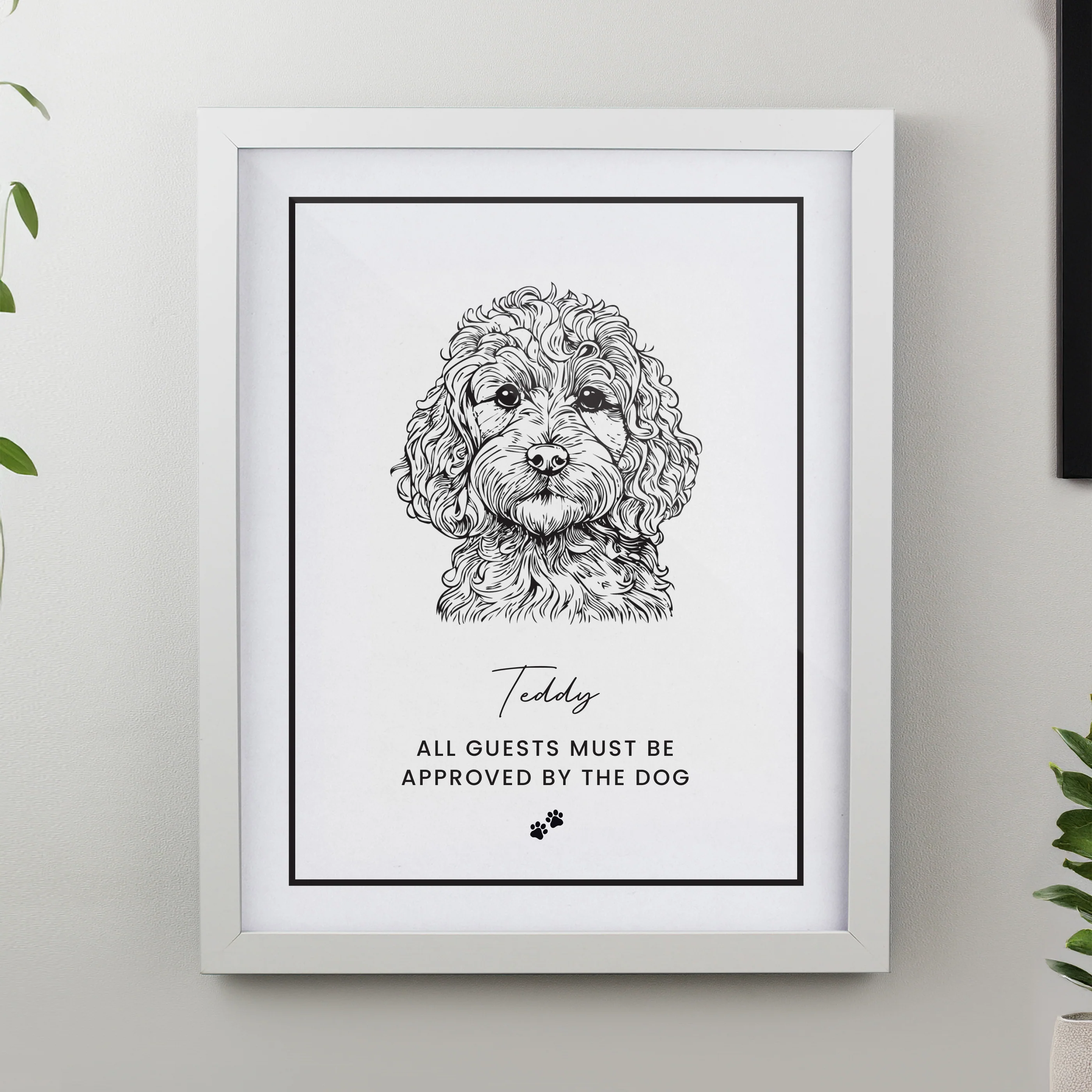 Personalised Dog Breed White Framed Print - Image 4