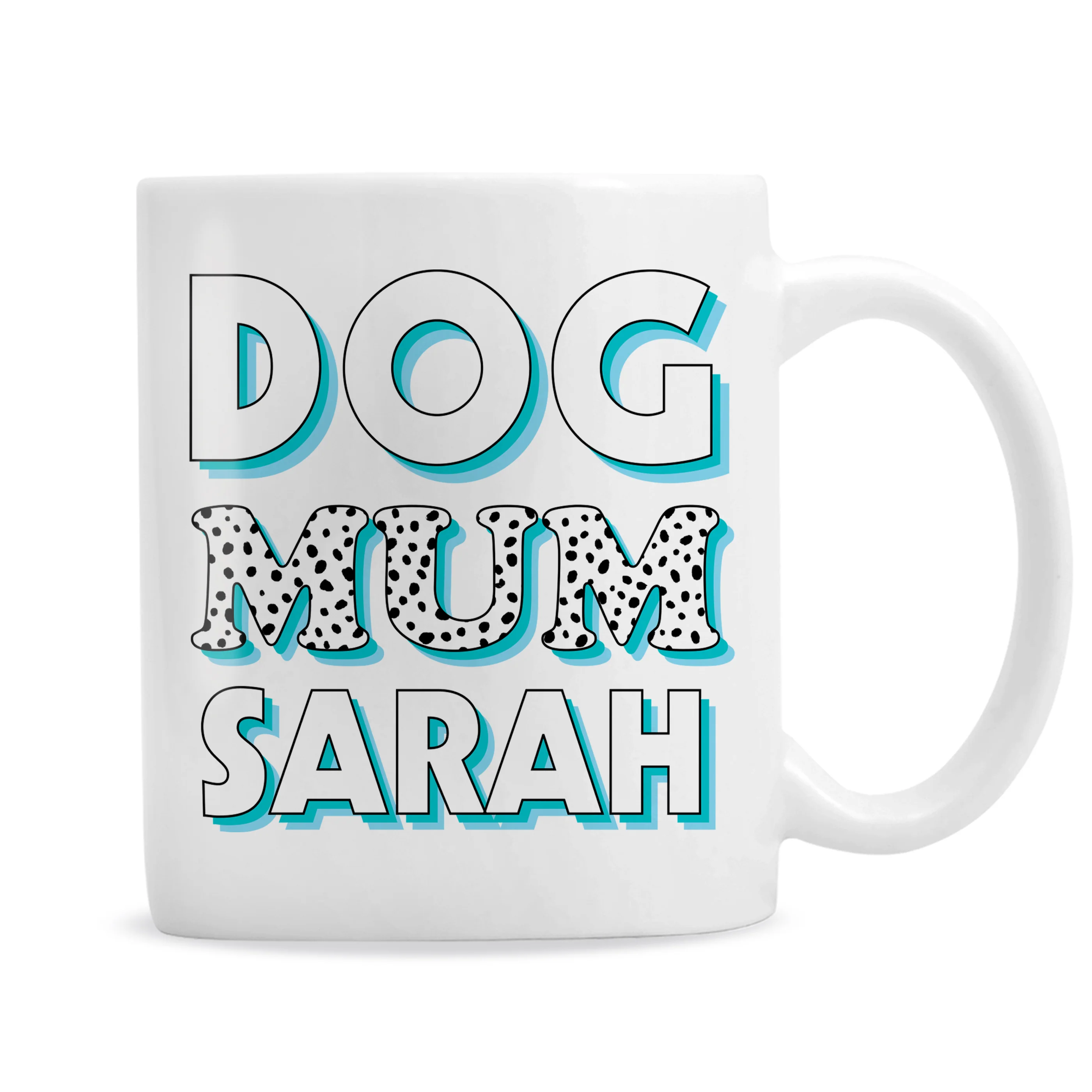 Personalised Dog Mum Blue Spots Mug - Image 5