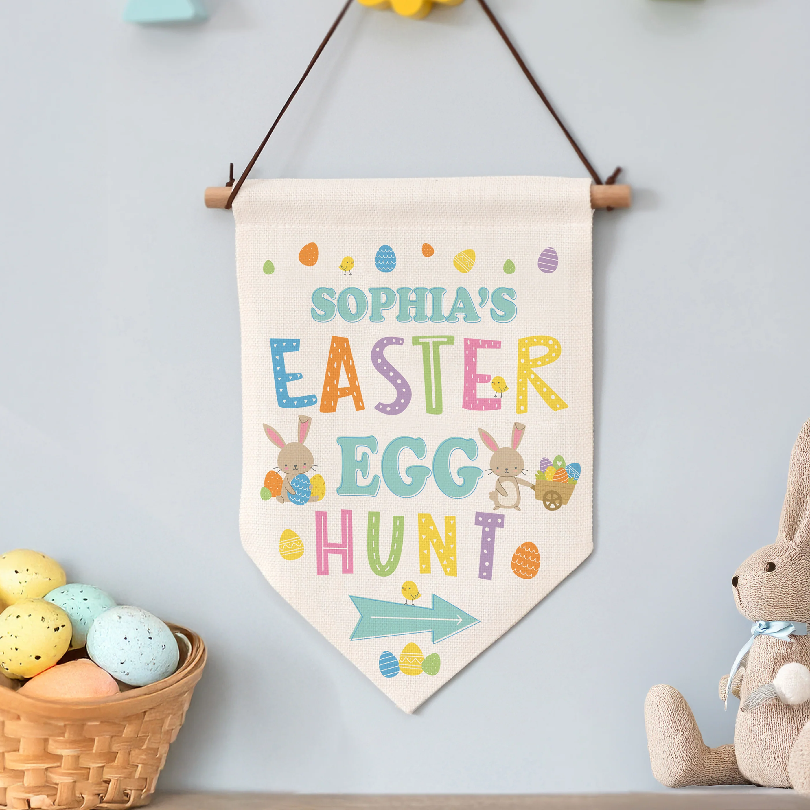 Personalised Easter Egg Hunt Hanging Sign - Image 2
